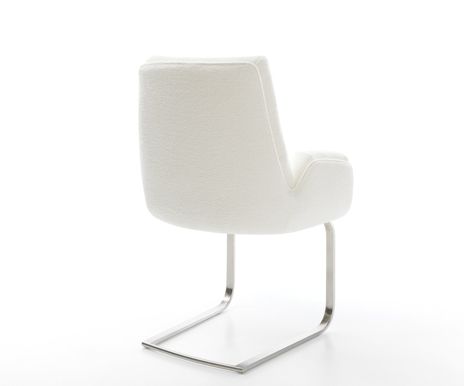 Sledemodel Clea-Flex bouclé zacht beige sledemodel vlak roestvrij staal pocketveer kern 5