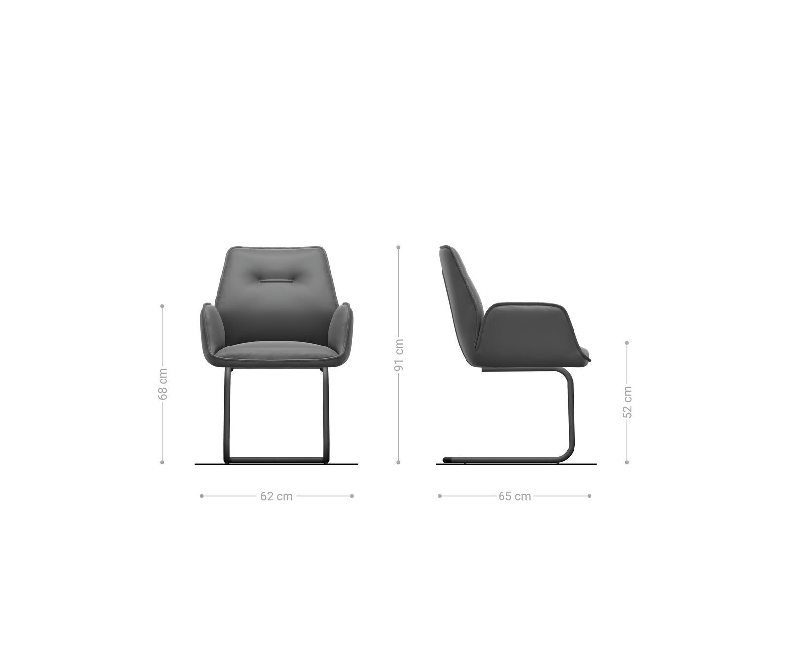 Sledemodel Zoa-Flex echt leer zwart sledemodel rond roestvrij staal pocketveer kern 6