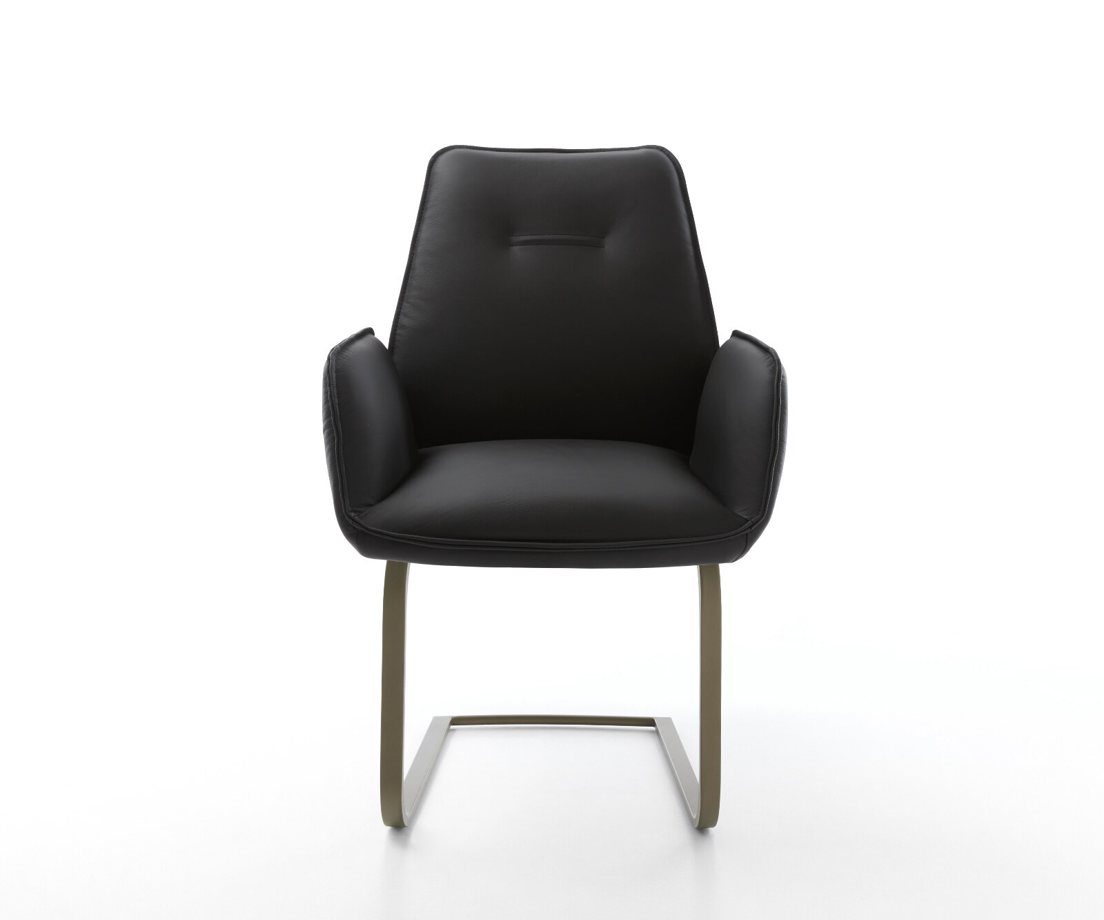 Sledemodel Zoa-Flex echt leer zwart sledemodel vlak afwerking met titanium 1