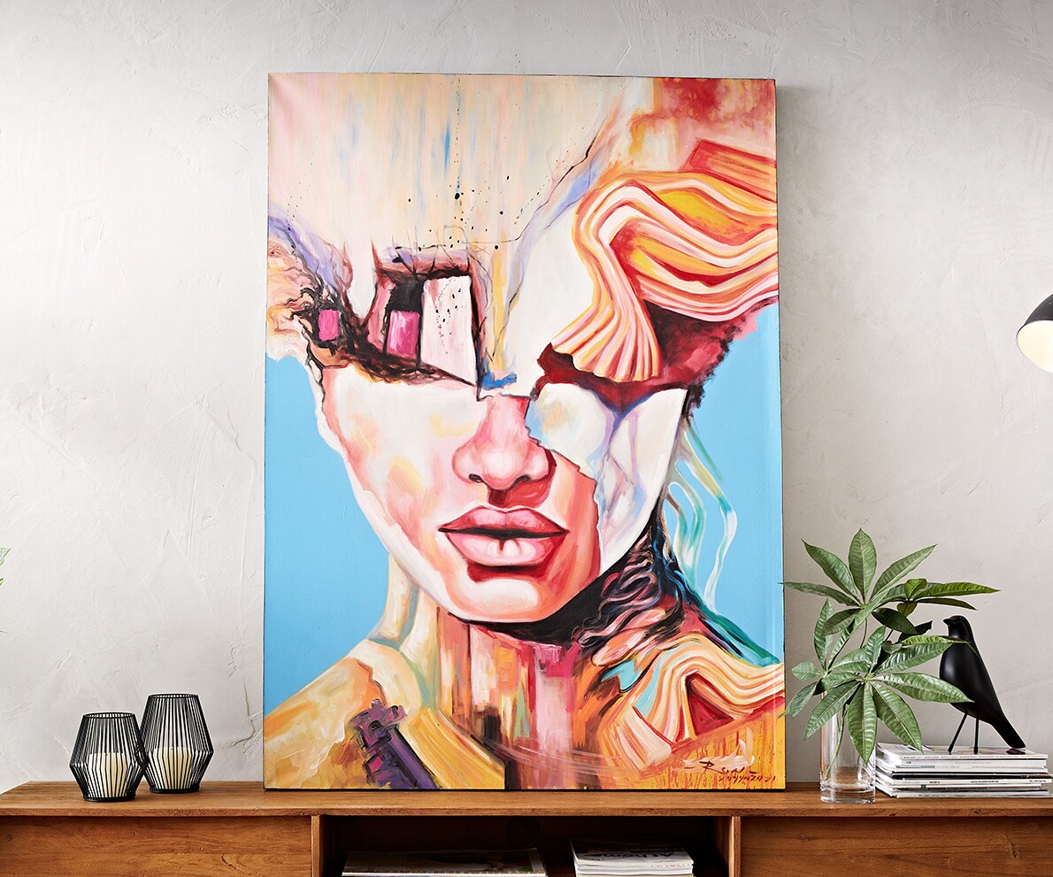 Schilderij Expression meerkleurig 100x140 cm acryl op doek 3