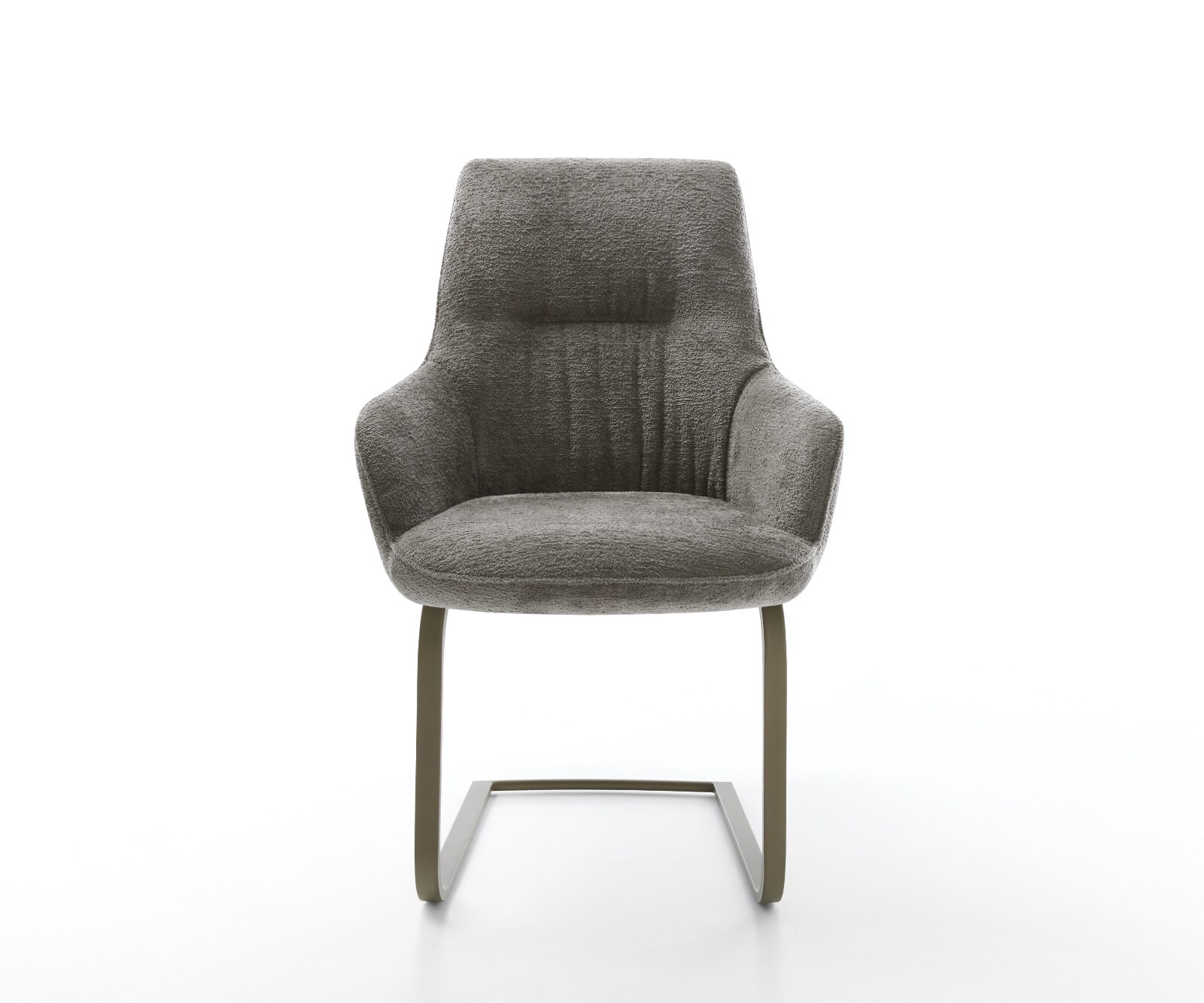 Sledemodel Zelia-Flex met armleuning bouclé zacht mud sledemodel vlak zwart pocketveer kern 2