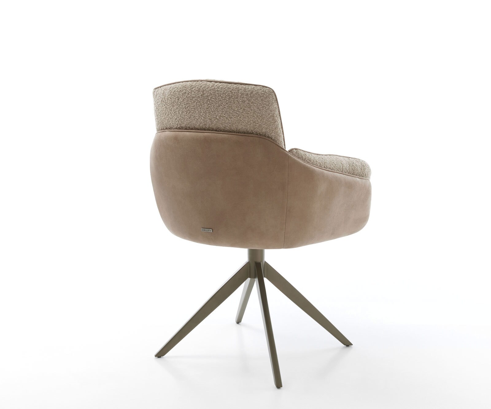Draaistoel Luan-Flex met armleuning microvelours mud vintage kruisframe breed afwerking met titanium 360° draaibaar rocker-functie 5