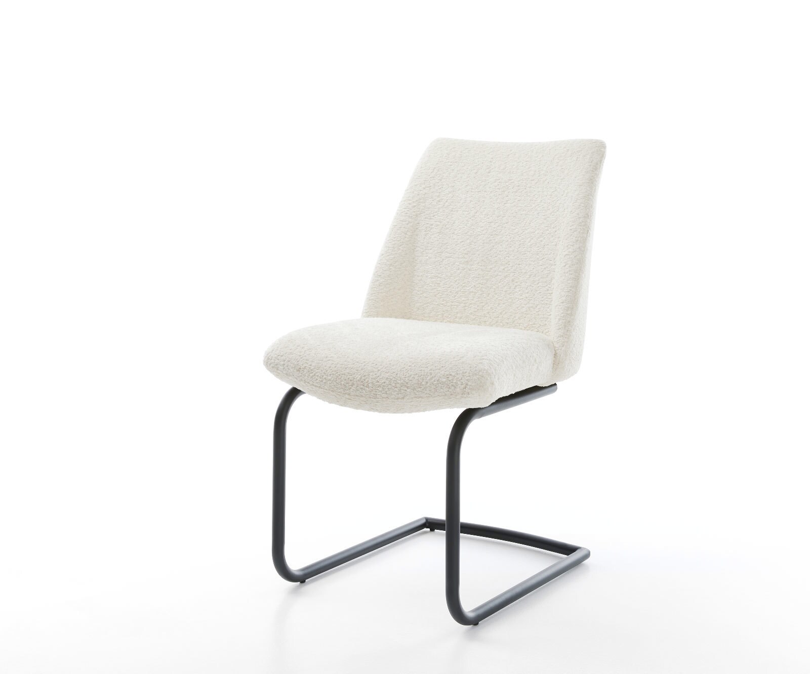 Sledemodel Elso-Flex bouclé wit sledemodel rond zwart pocketveer kern