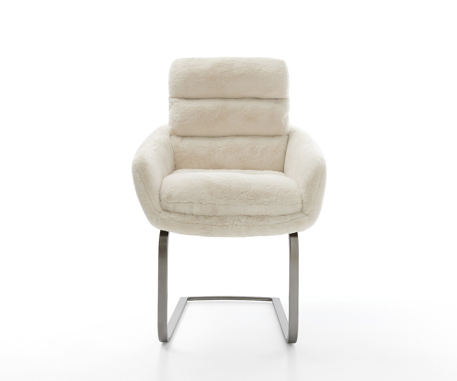 Sledemodel Abelia-Flex met armleuning pluchen crème-wit sledemodel vlak grafiet 1