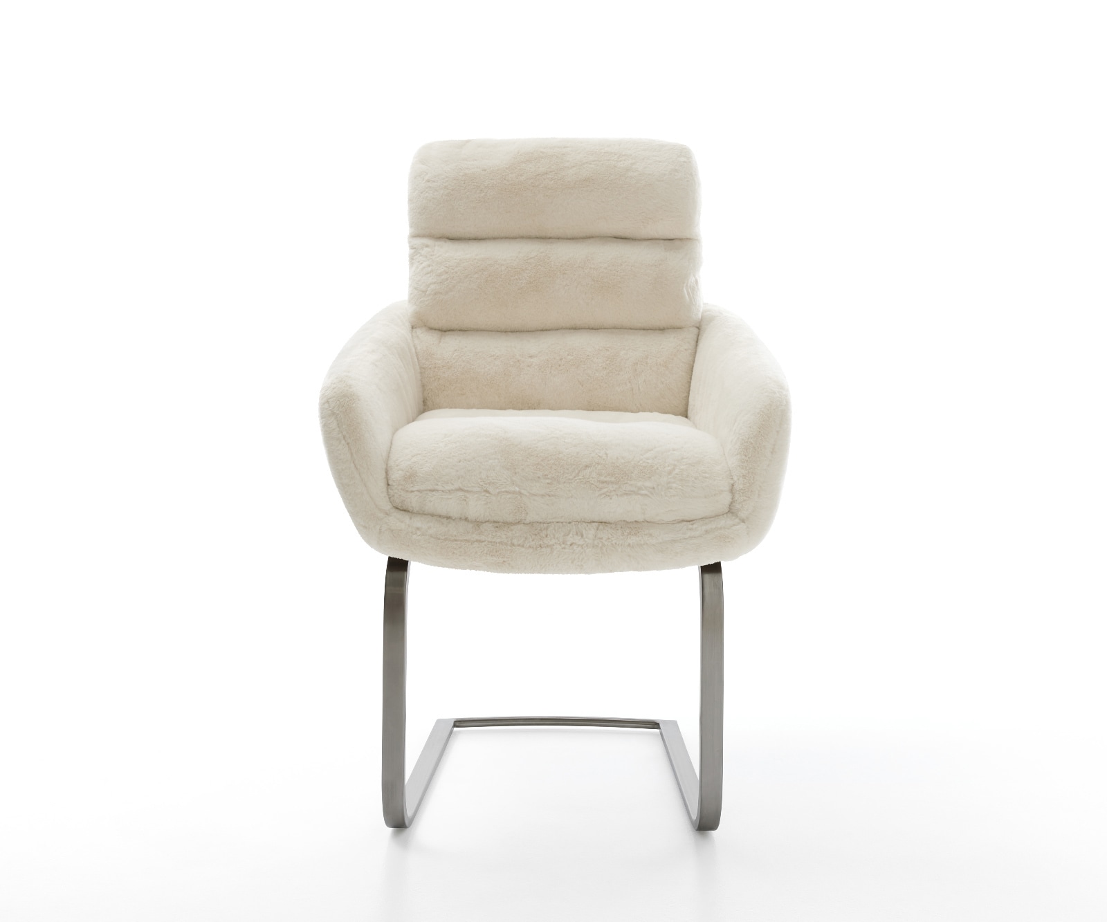 Sledemodel Abelia-Flex met armleuning pluchen crème-wit sledemodel vlak grafiet 2