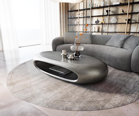 Salontafel Sinor 140x65 cm zilver metallic