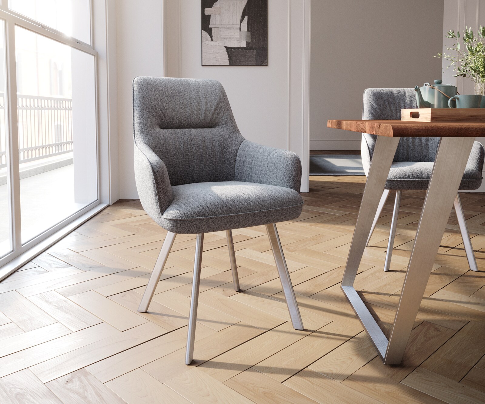  Eetkamerstoel Zelia-Flex gestoffeerde stoel  3