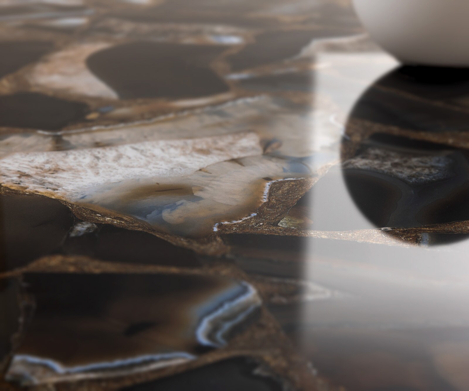 Eetkamertafel Edge Oval 280x130 cm Keramiek Iris FMG Agatablack kruisonderstel Rechthoek Zwart 5