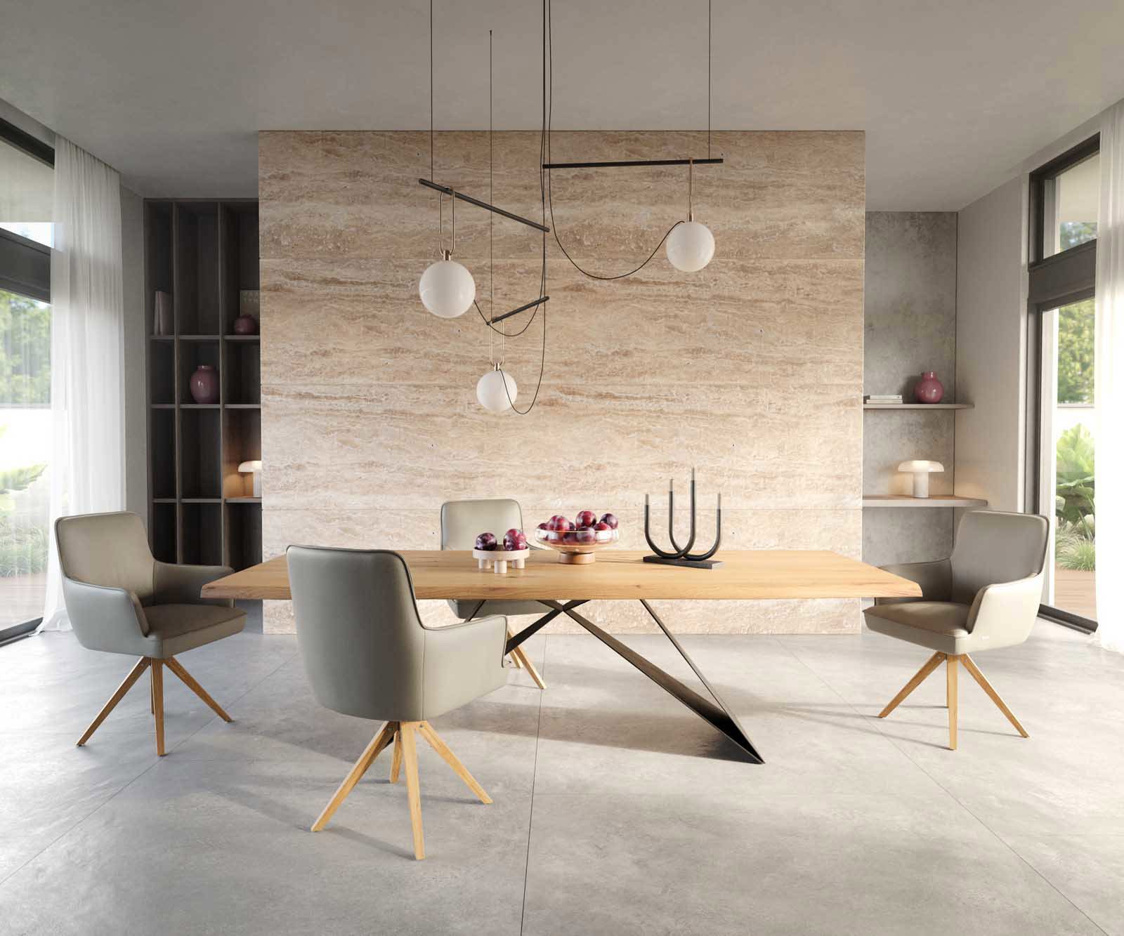 Draaistoel Heira-Flex met armleuning echt leer mud houten frame hoekig natuur 180° draaibaar pocketveer kern 4 Draaistoel Heira-Flex met armleuning echt leer mud houten frame hoekig natuur 180° draaibaar pocketveer kern 4