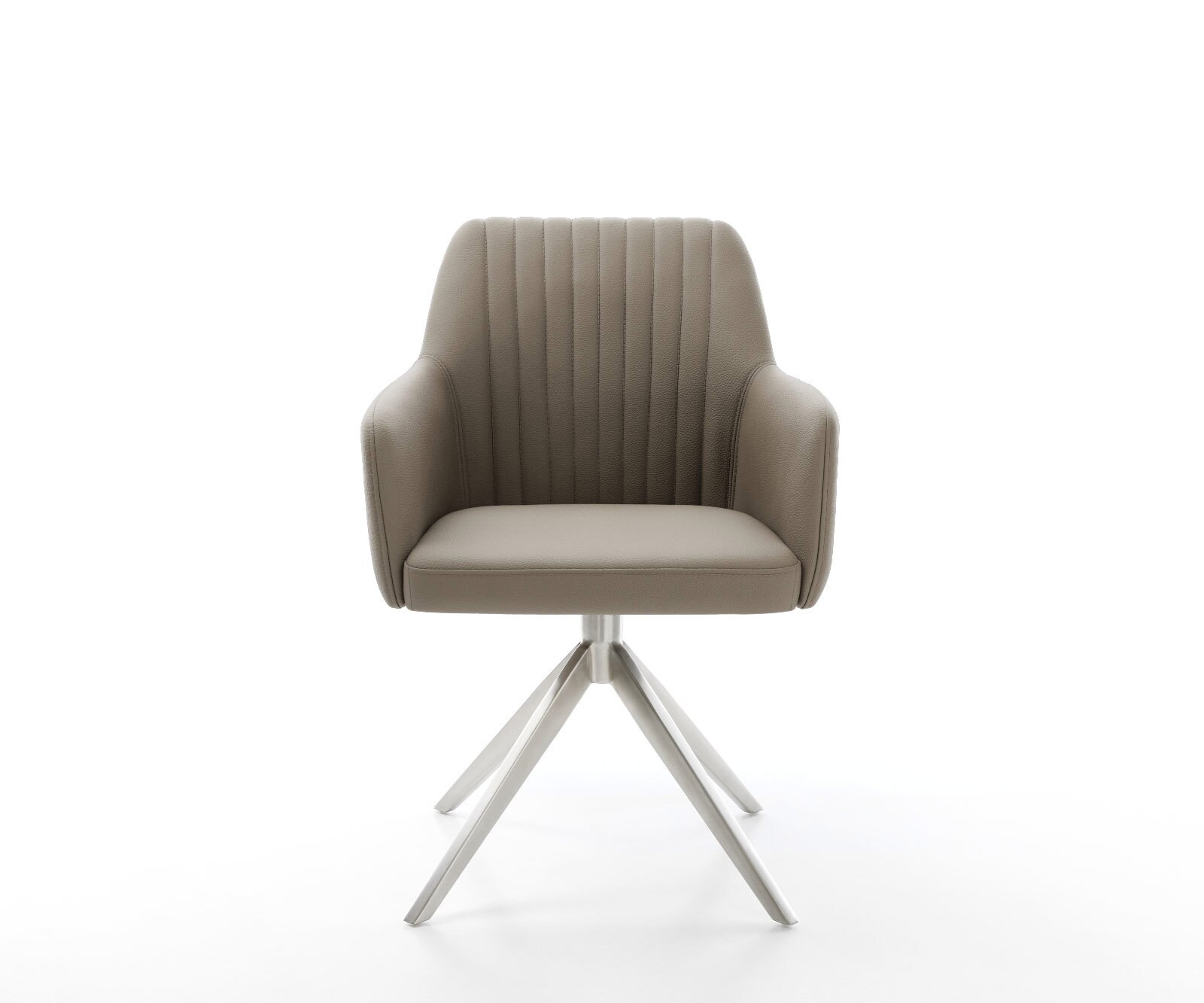 Draaistoel Greg-Flex echt leer mud kruisframe breed roestvrij staal 360° draaibaar rocker-functie pocketveer kern 1