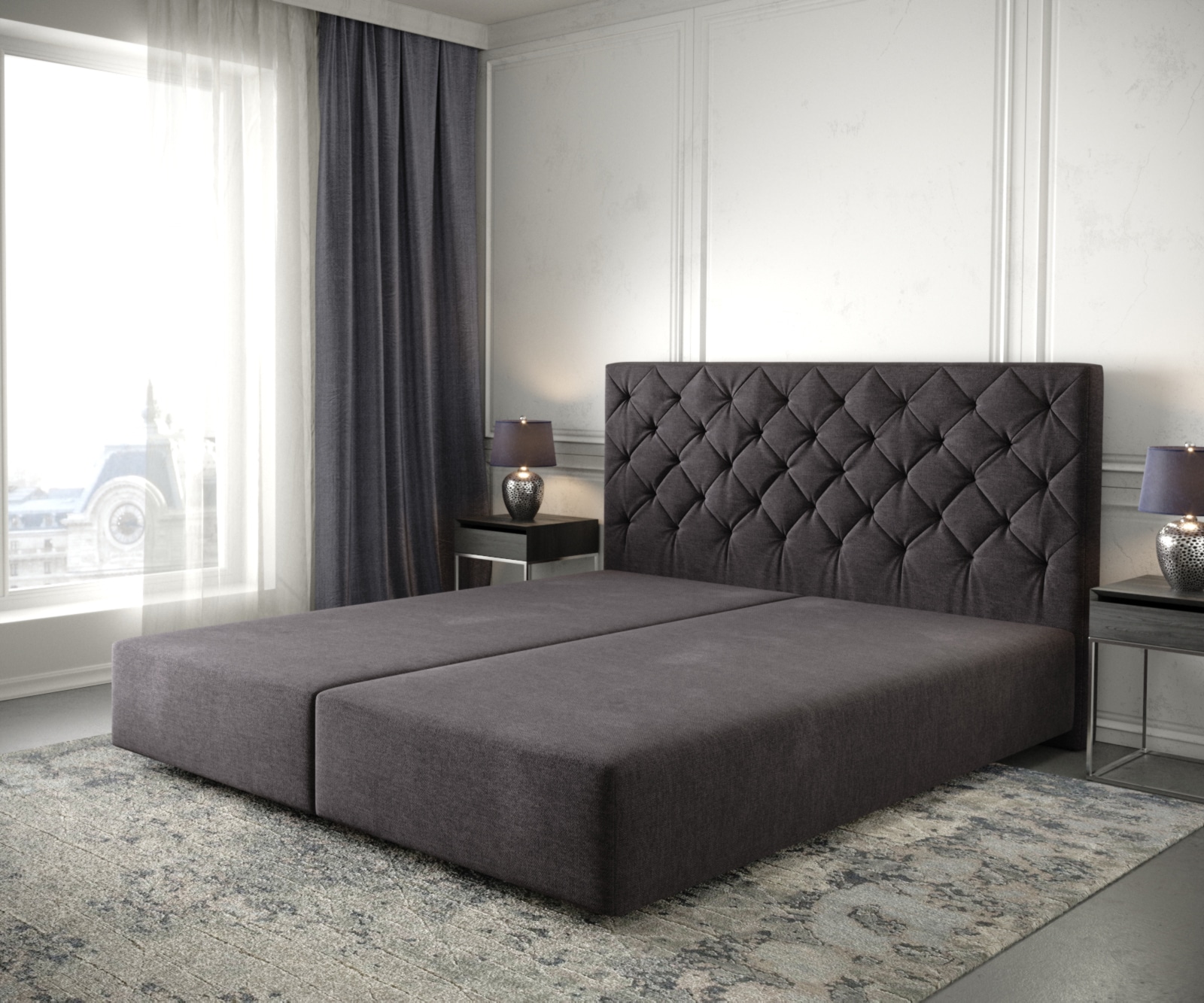 Boxspring-frame Dream-Great 180x200 microvezel zwart Boxspring-frame Dream-Great 180x200 microvezel zwart