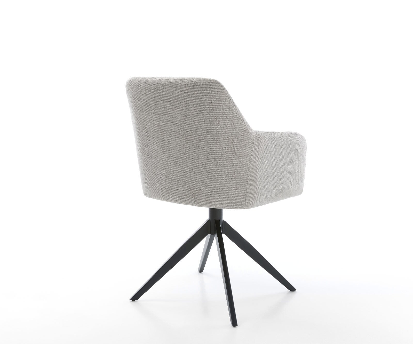 Draaistoel Greg-Flex stripes lichtgrijs kruisframe breed zwart 360° draaibaar rocker-functie pocketveer kern 4