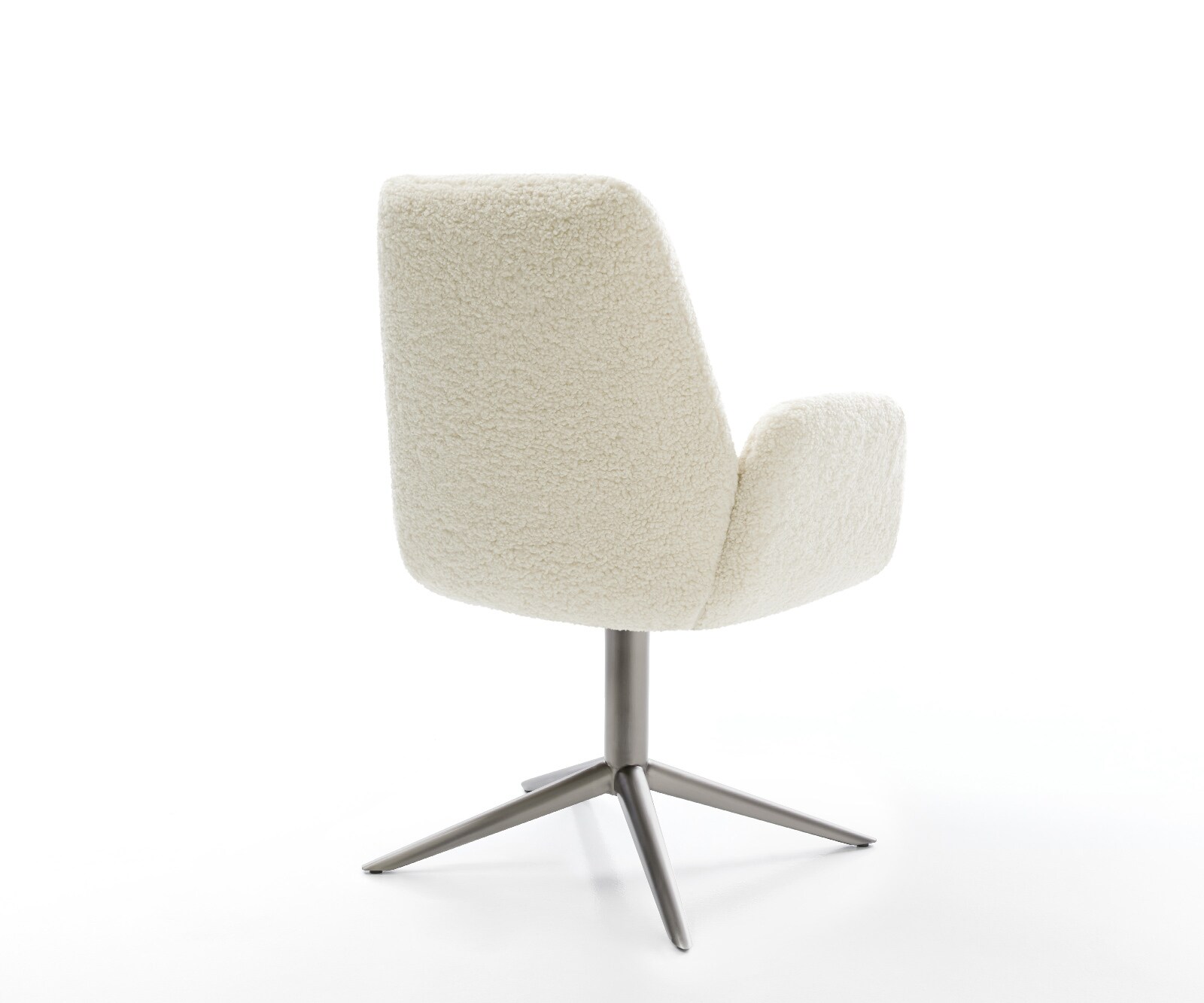 Draaistoel Zoa-Flex teddy beige kruispoot grafiet 360° draaibaar rocker-functie pocketveer kern 4