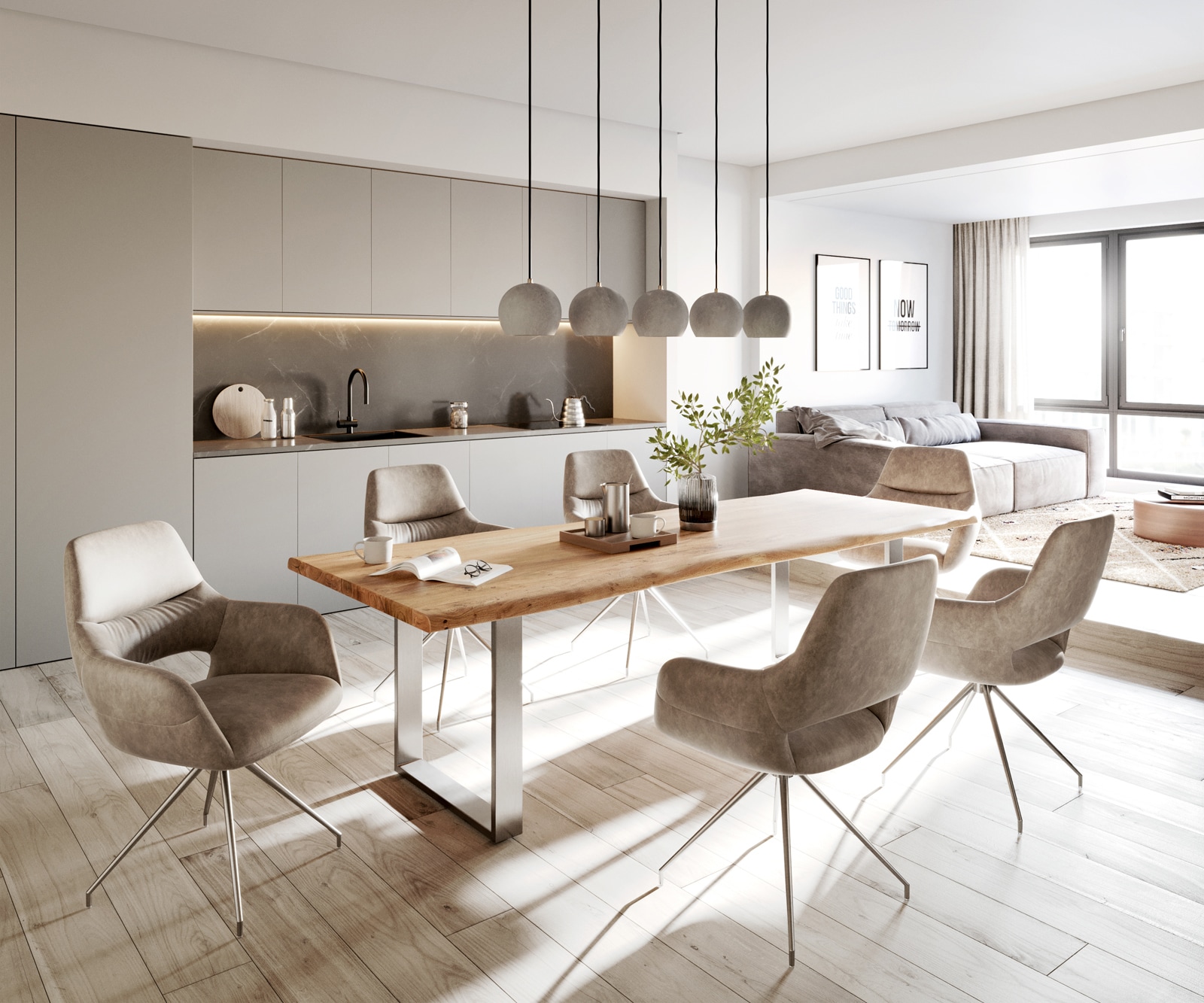 Eetkamerstoel Yago-Flex met armleuning microvelours taupe vintage kruisframe conisch roestvrij staal pocketveer kern 3 Eetkamerstoel Yago-Flex met armleuning microvelours taupe vintage kruisframe conisch roestvrij staal pocketveer kern 3