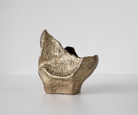 Vaas Grotta B31 x D20 x H34 cm Aluminium Champagner Handgemaakt