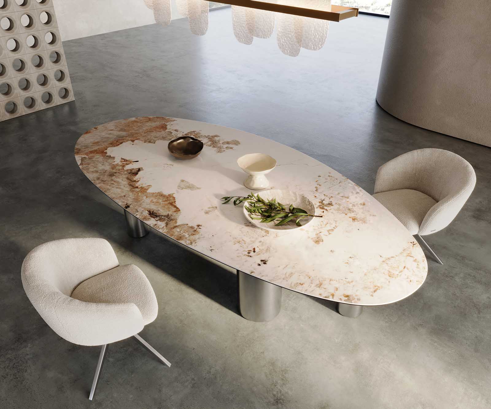 Eettafel Edge keramiek ovaal 1