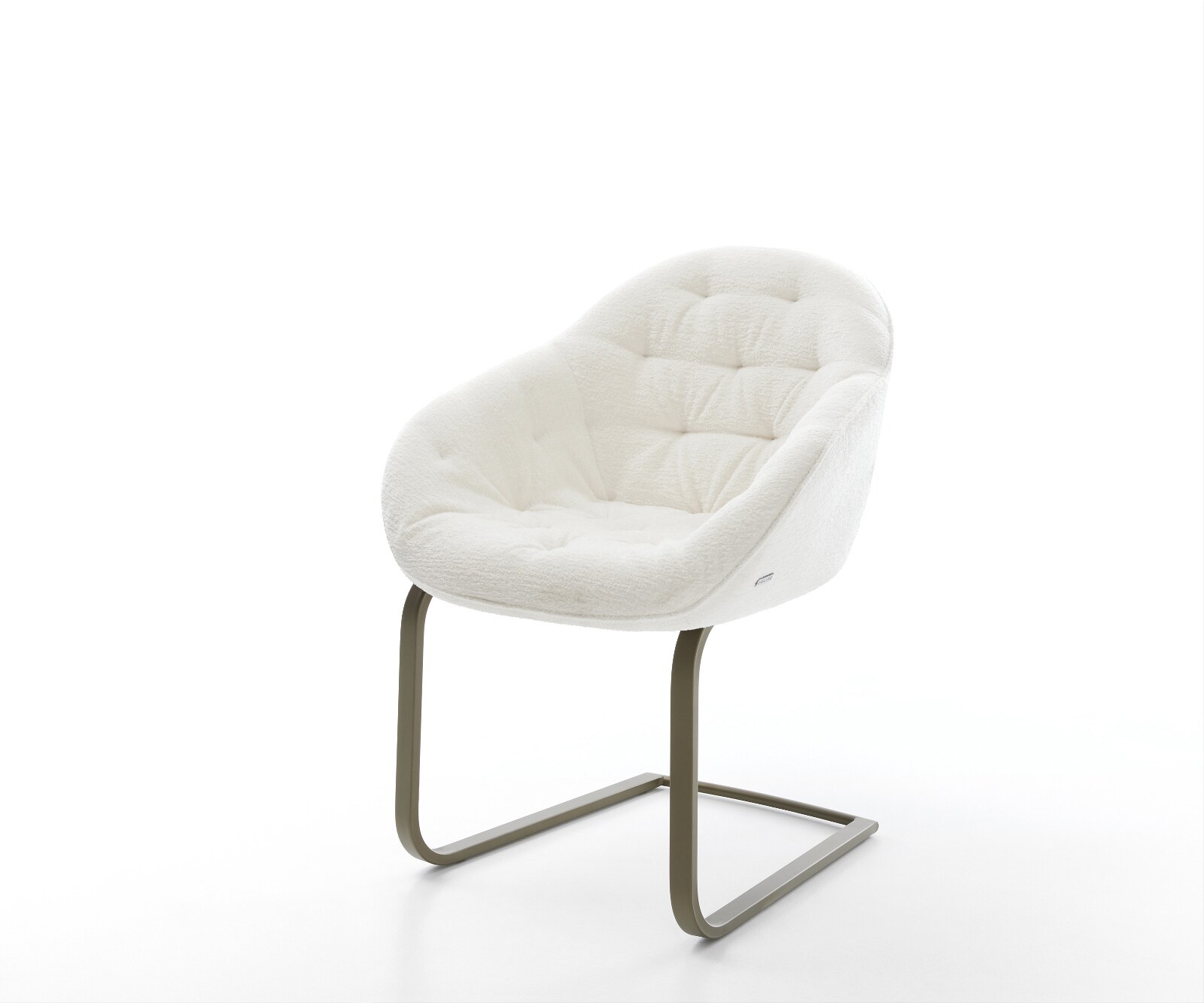 Sledemodel Gaio-Flex bouclé zacht beige sledemodel vlak afwerking met titanium