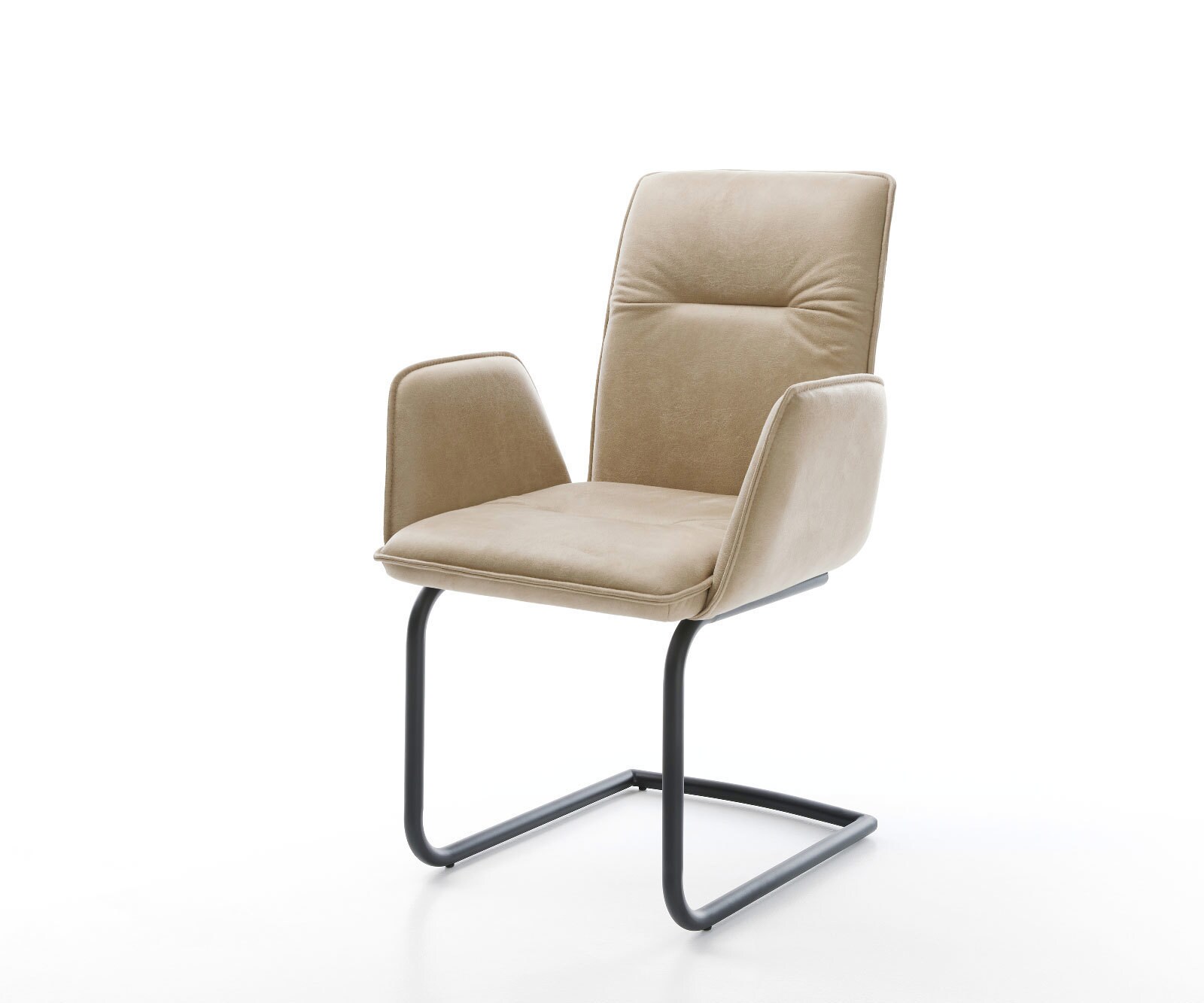Sledemodel Vinja-Flex microvelours beige vintage sledemodel rond zwart