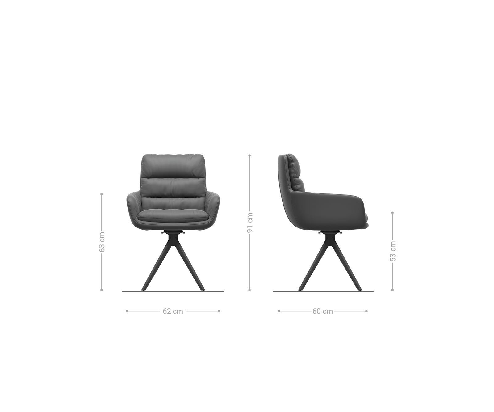 Eetkamerstoel Abelia-Flex met armleuning microvelours grijs antiek kruisframe hoekig zwart 5 Eetkamerstoel Abelia-Flex met armleuning microvelours grijs antiek kruisframe hoekig zwart 5