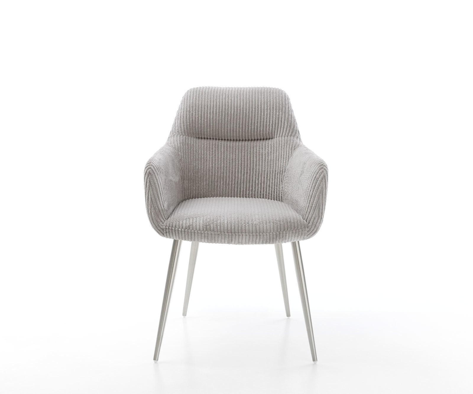 Eetkamerstoel Pejo-Flex koord zilver grijs 4-poot conisch roestvrij staal pocketveer kern 2