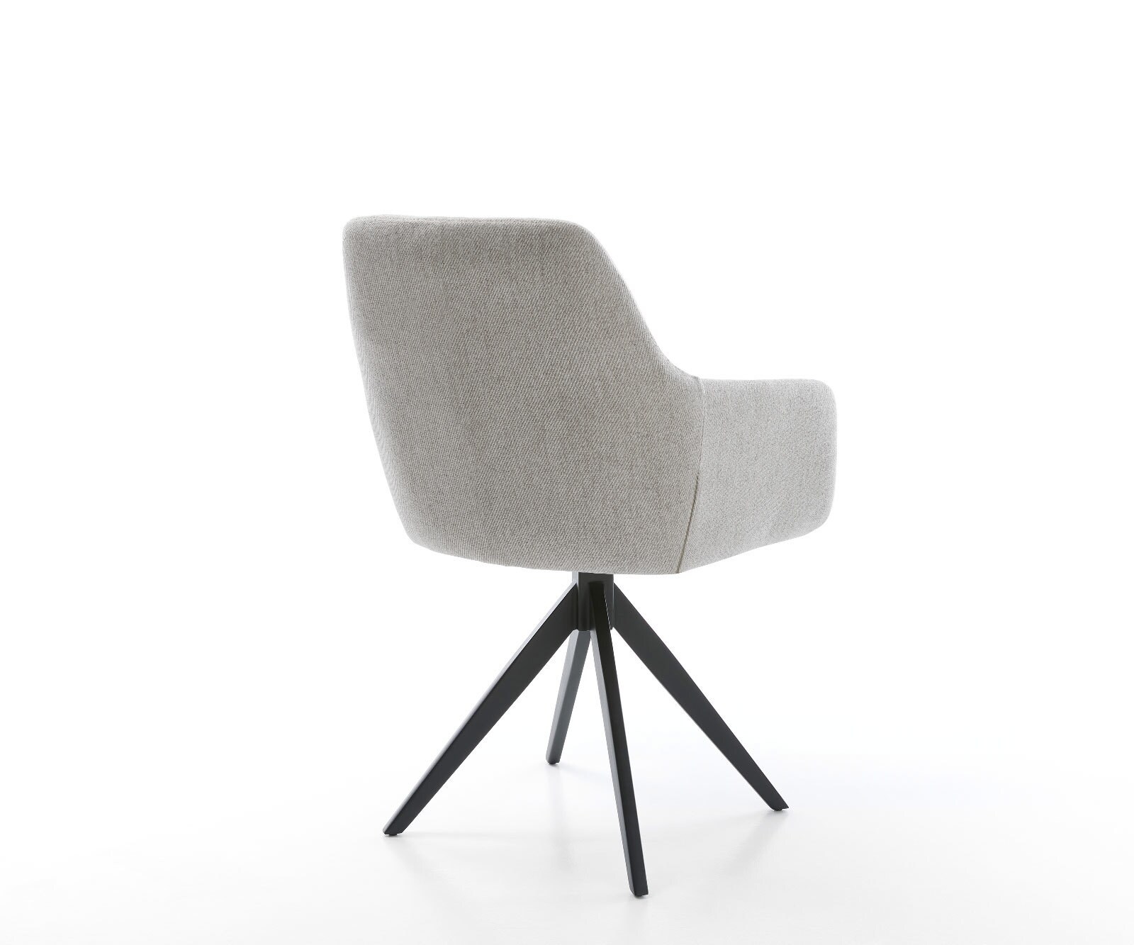 Eetkamerstoel Pejo-Flex stripes lichtgrijs kruisframe hoekig zwart pocketveer kern 5