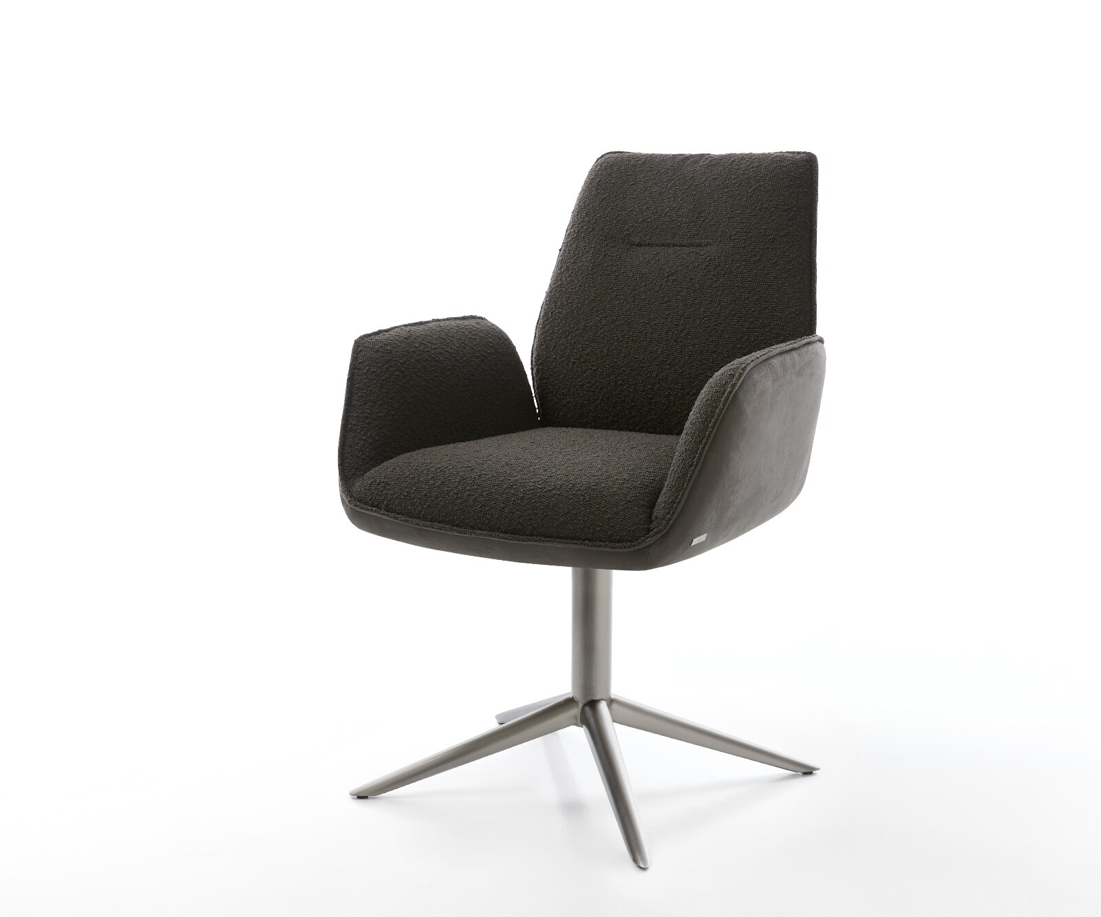 Draaistoel Zoa-Flex materiaalmix zwart kruispoot grafiet 360° draaibaar rocker-functie pocketveer kern 1