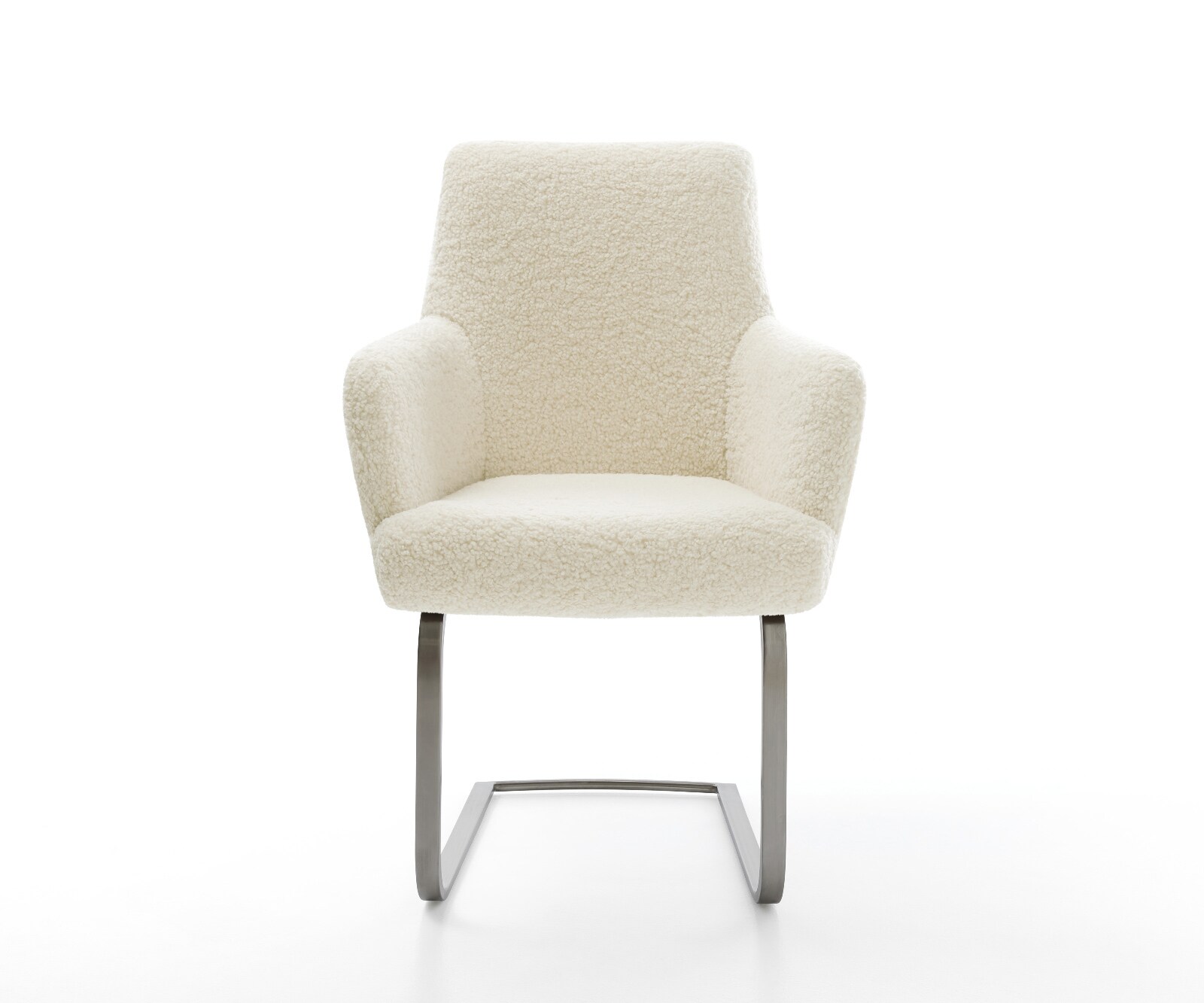 Sledemodel Heira-Flex met armleuning teddy beige sledemodel vlak grafiet pocketveer kern 2