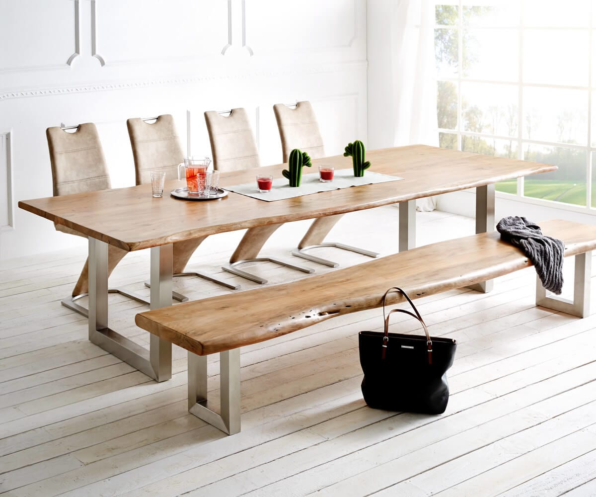 Eettafelblad Edge 300x100cm acacia natuur Live-Edge 5