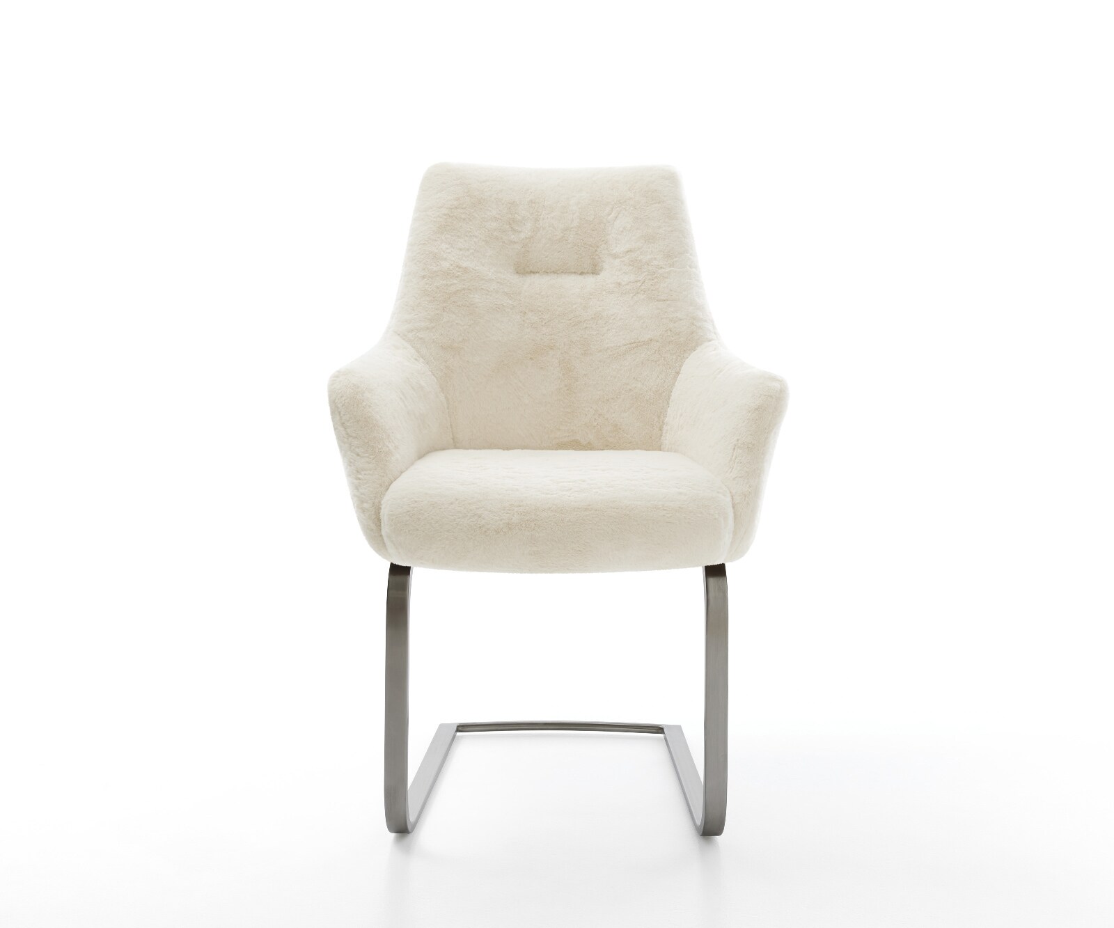 Sledemodel Alja-Flex met armleuning pluchen crème-wit sledemodel vlak grafiet pocketveer kern 1