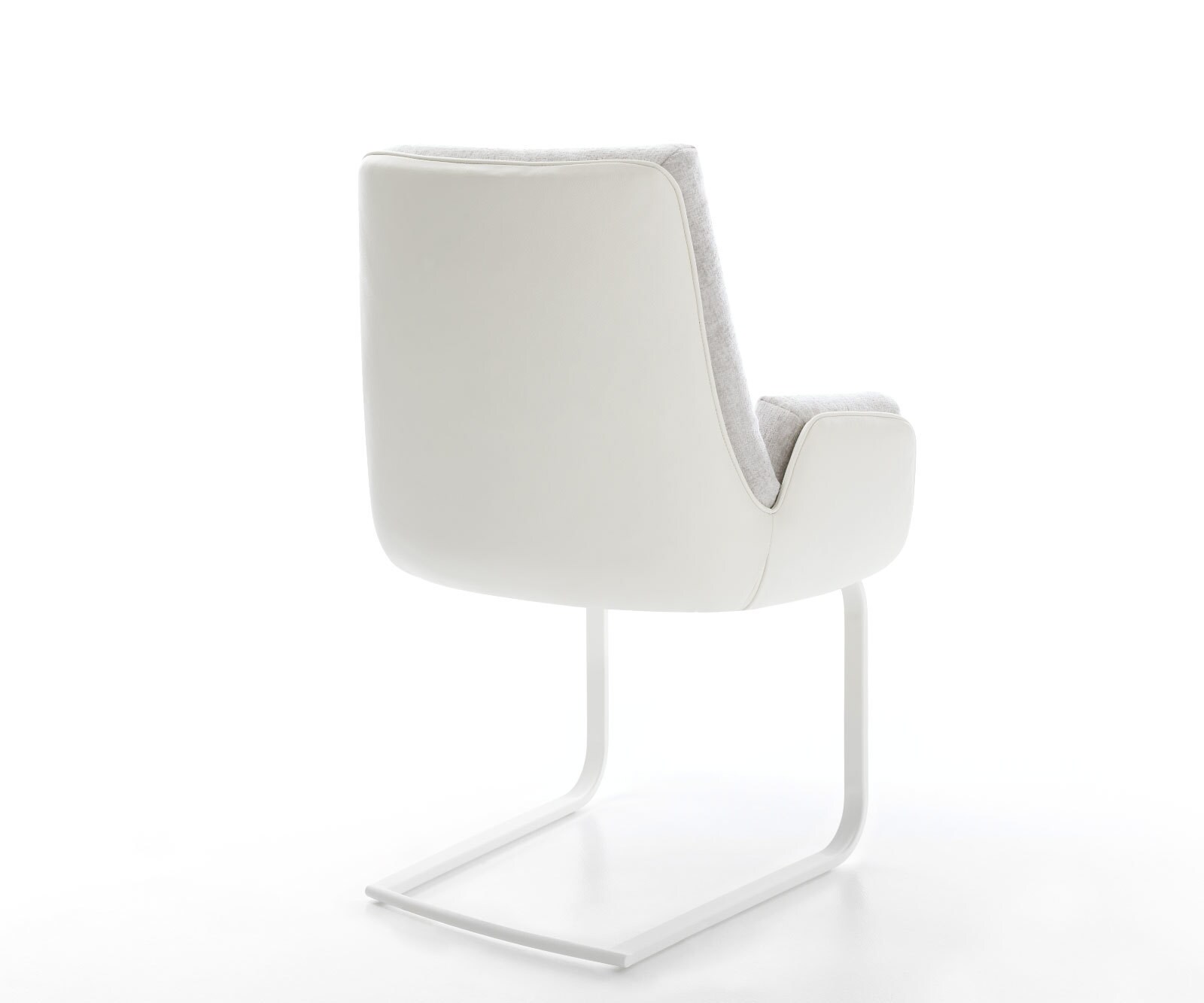 Sledemodel Clea-Flex materiaalmix echt leer wit-zilver grijs sledemodel vlak wit 4 Sledemodel Clea-Flex materiaalmix echt leer wit-zilver grijs sledemodel vlak wit 4