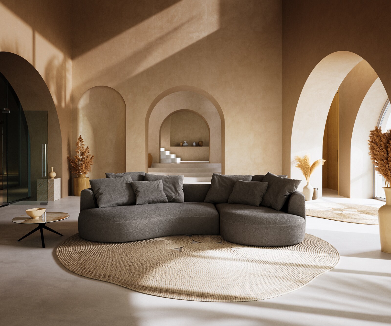 Big-Sofa Edina 330x170 cm Bouclé Soft Modder  1