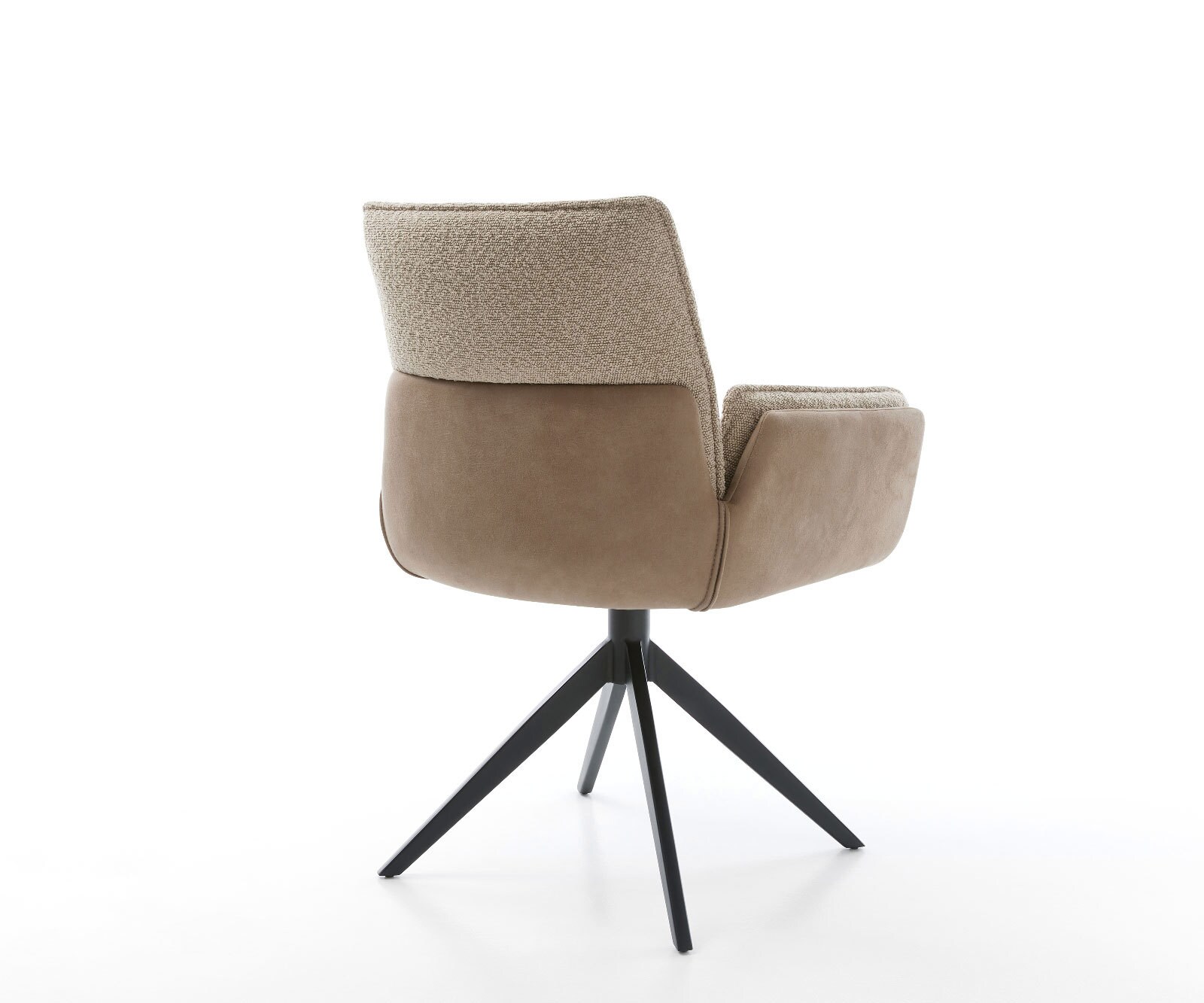 Draaistoel Nela-Flex microvelours mud vintage kruisframe breed zwart 360° draaibaar rocker-functie 4 Draaistoel Nela-Flex microvelours mud vintage kruisframe breed zwart 360° draaibaar rocker-functie 4