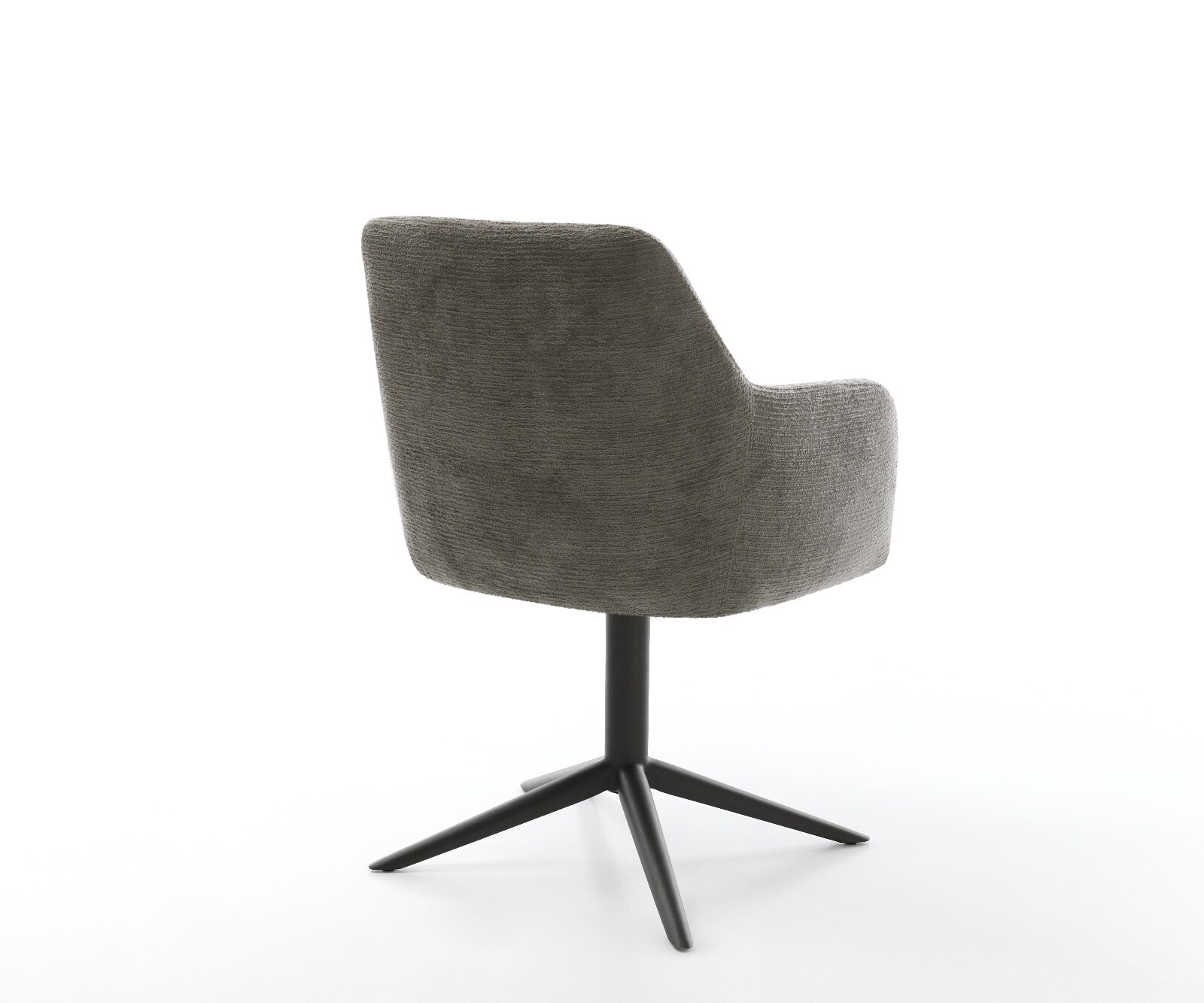 Draaistoel Greg-Flex bouclé zacht mud kruispoot zwart 360° draaibaar rocker-functie pocketveer kern 5