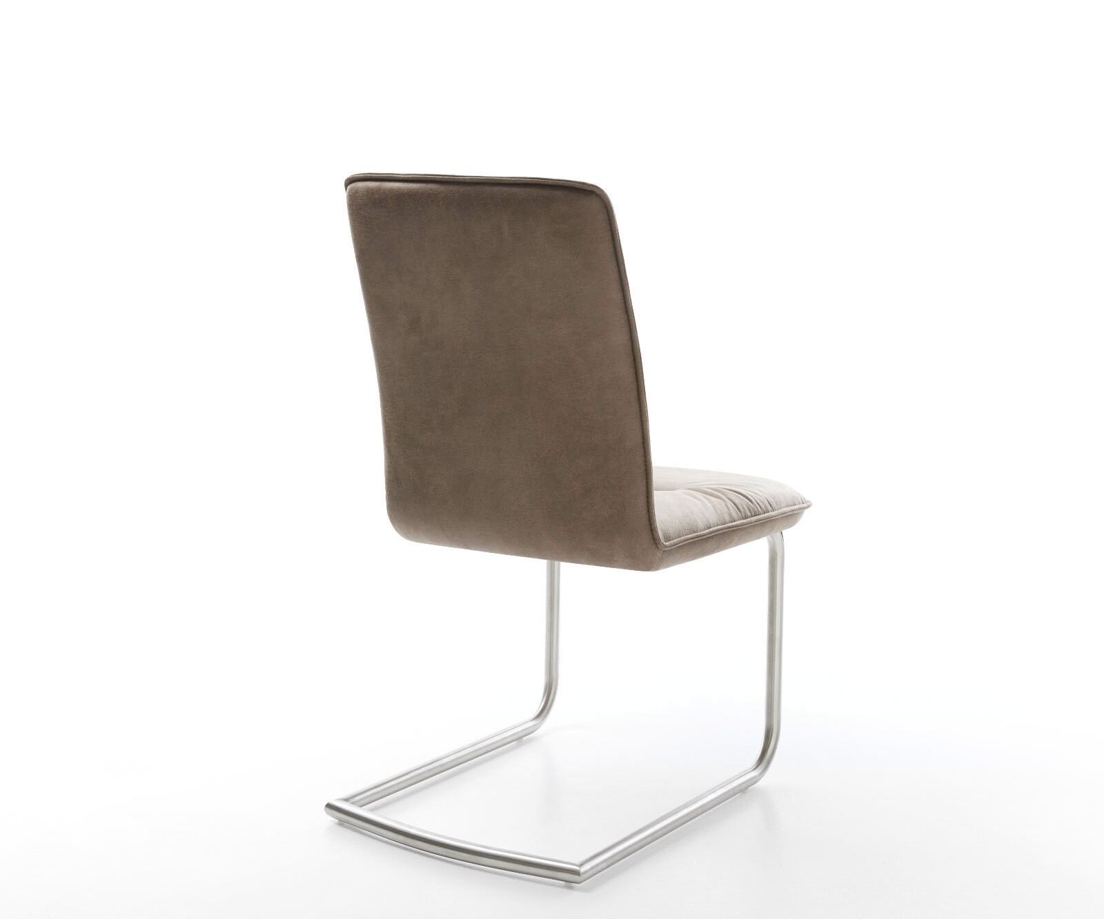 Sledemodel Vinjo-Flex microvelours taupe vintage sledemodel rond roestvrij staal 5