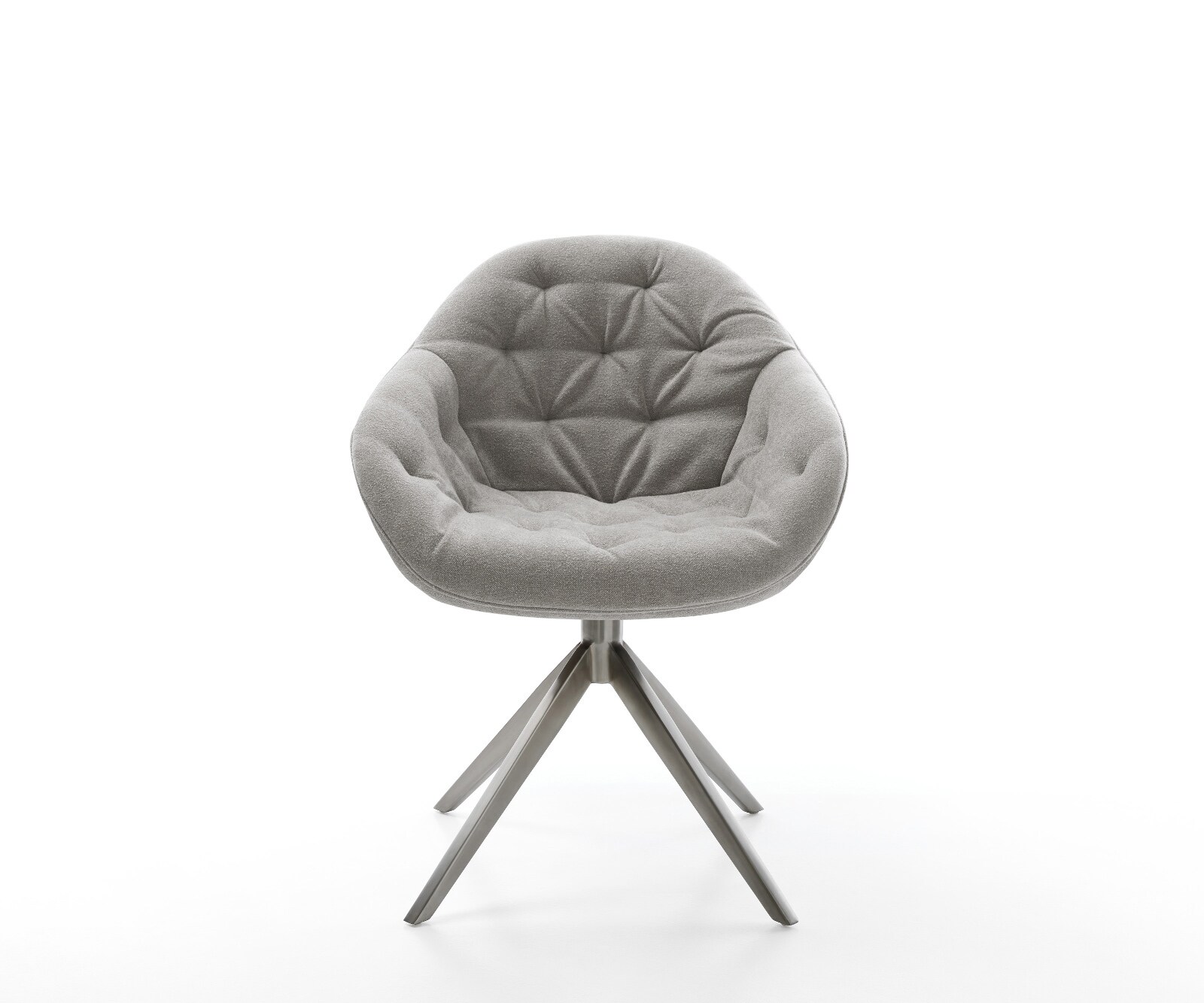 Draaistoel Gaio-Flex zachte stof met structuur grijs kruisframe breed grafiet 360° draaibaar rocker-functie 1