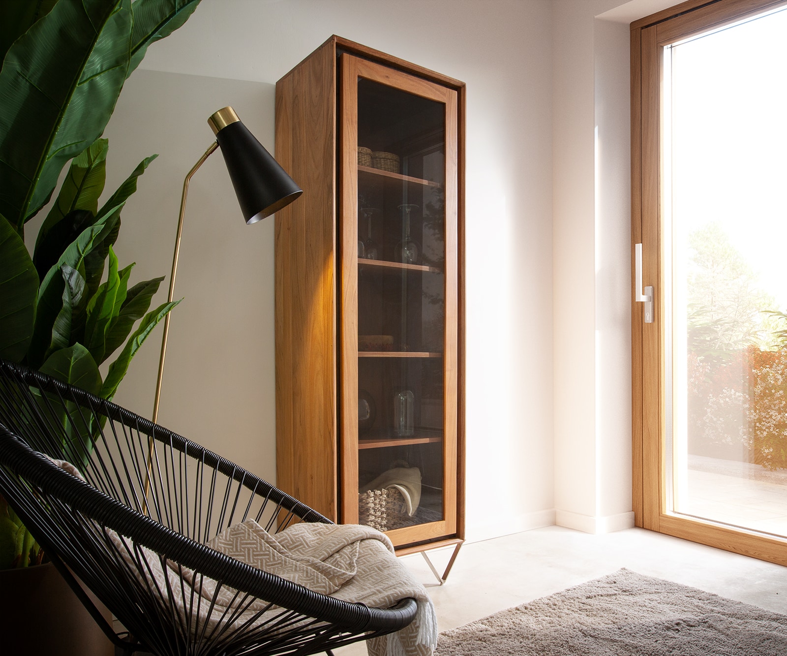 Vitrinekast Stonegrace acacia steenfineer  1 Vitrinekast Stonegrace acacia steenfineer  1