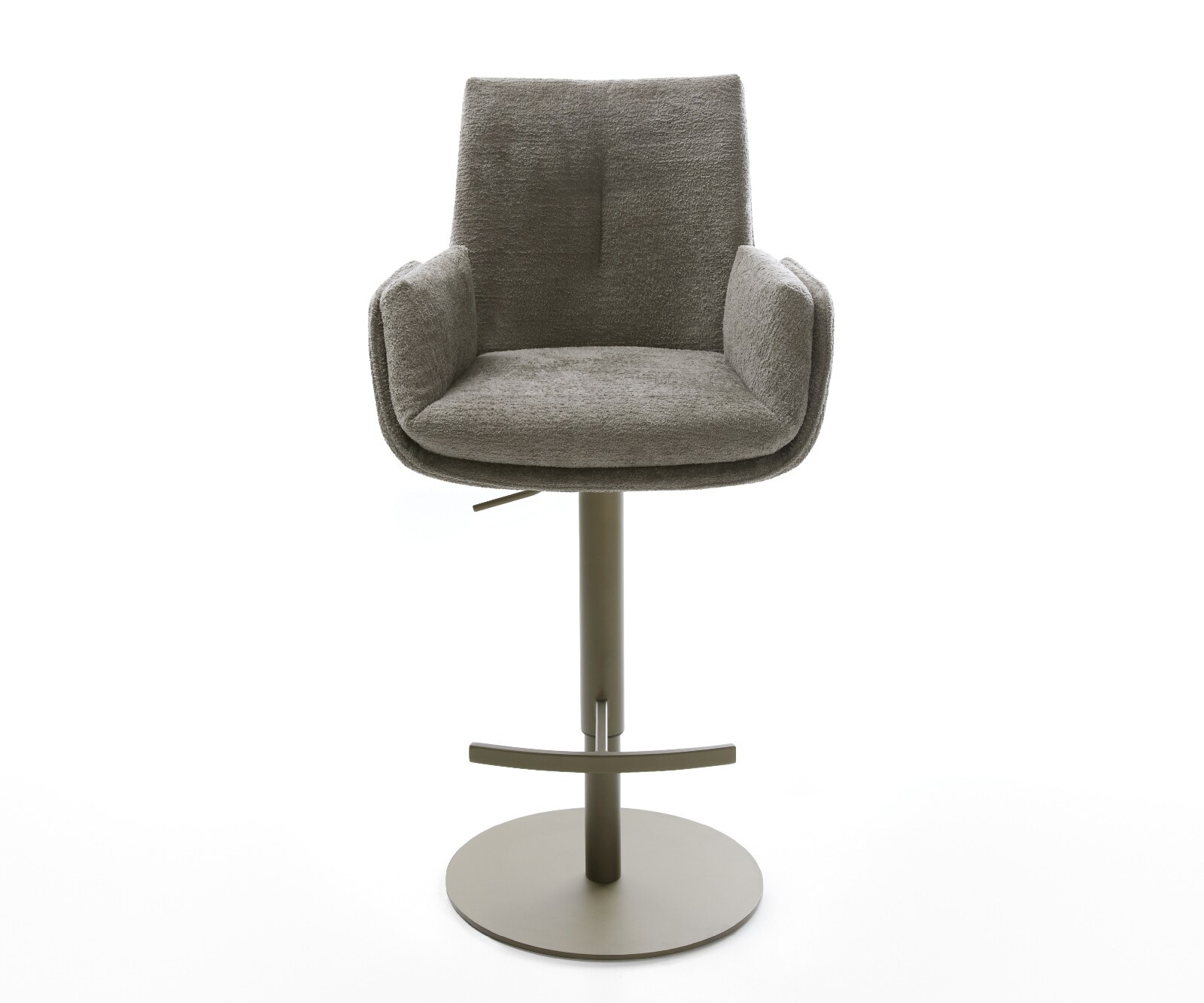 Barstoel Clea-Flex Bouclé zacht Mud Draaivoet in hoogte verstelbaar Titaankleurig Titaankleurig 2