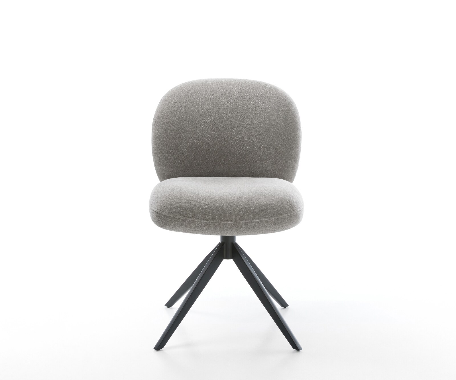 Draaistoel Nube-Flex zachte stof met structuur grijs kruisframe breed zwart 360° draaibaar rocker-functie pocketveer kern 2