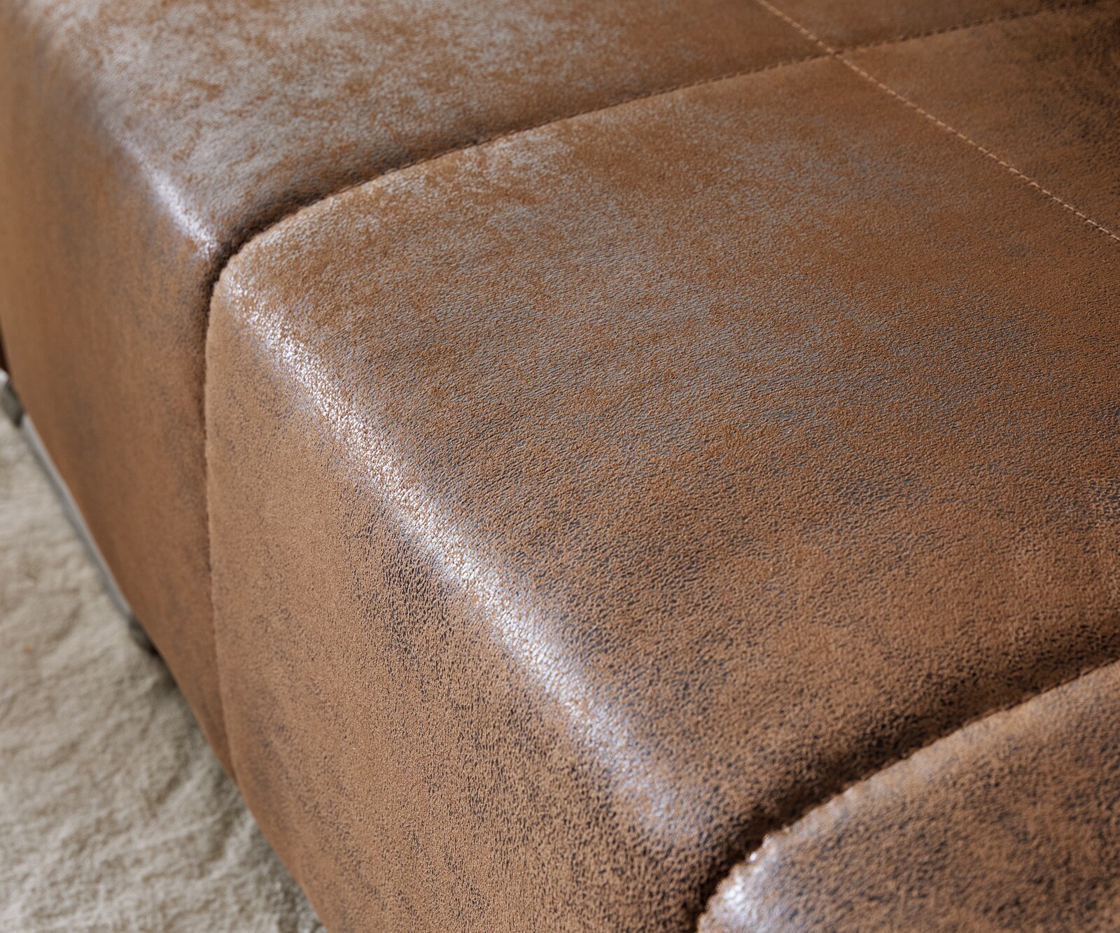 XXL-bank Marbeya 285x115 bruin antiek look met 10 kussens 6 XXL-bank Marbeya 285x115 bruin antiek look met 10 kussens 6