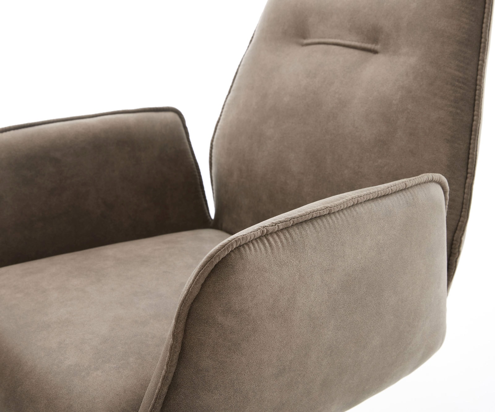 Eetkamerstoel Zoa-Flex microvelours taupe vintage kruisframe hoekig zwart pocketveer kern 4