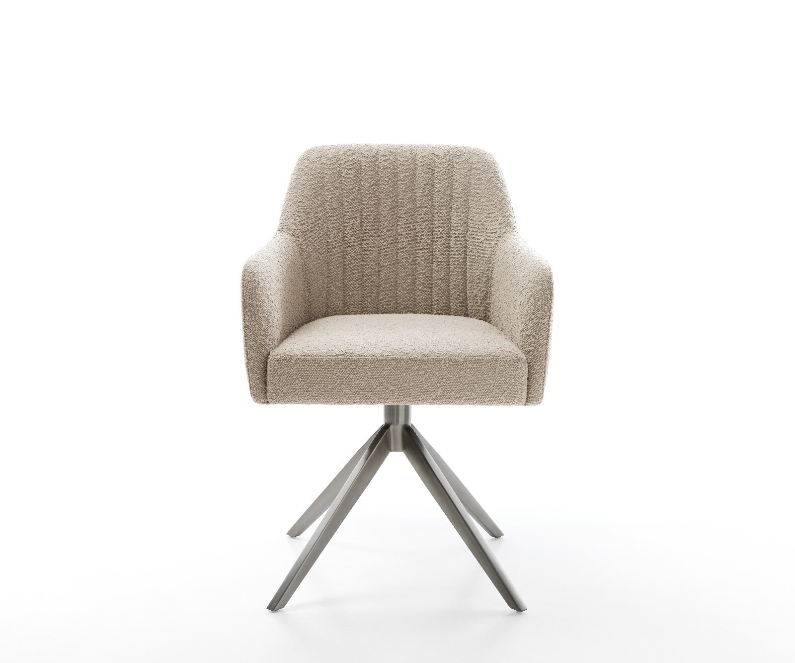 Draaistoel Greg-Flex bouclé mud kruisframe breed grafiet 360° draaibaar rocker-functie pocketveer kern 1
