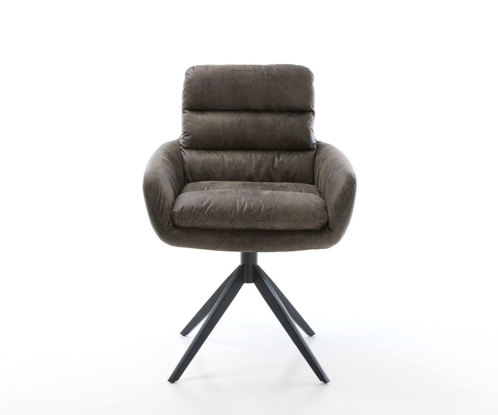 Draaistoel Abelia-Flex met armleuning microvelours grijs antiek kruisframe breed zwart 360° draaibaar rocker-functie 1 Draaistoel Abelia-Flex met armleuning microvelours grijs antiek kruisframe breed zwart 360° draaibaar rocker-functie 1