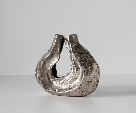 Sculptuur Nexora B40 x D15 x H33 cm Aluminium Platin Handgemaakt