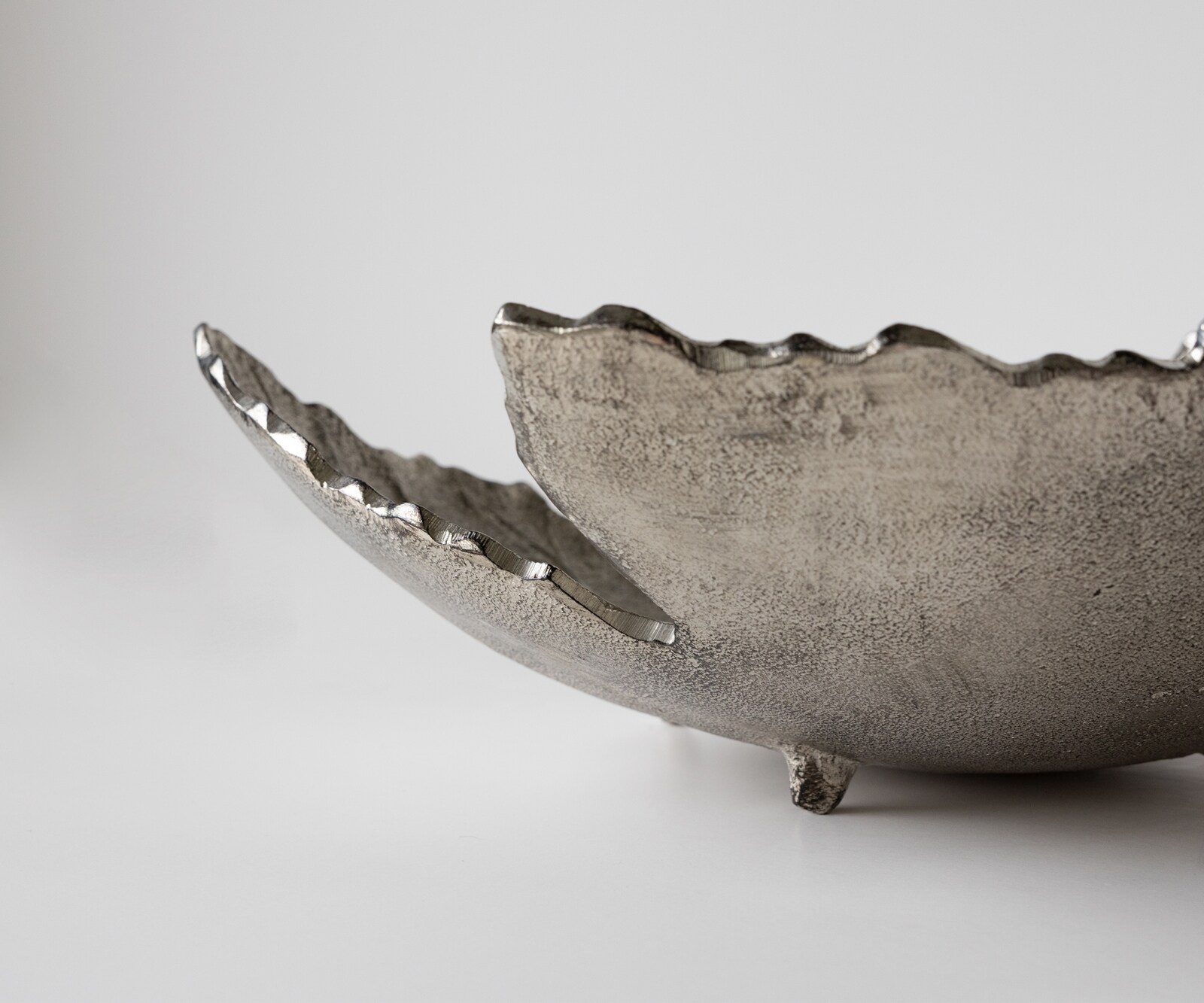 Schaal Folia B41 x D38 x H12 cm Aluminium Platin Handgemaakt 5