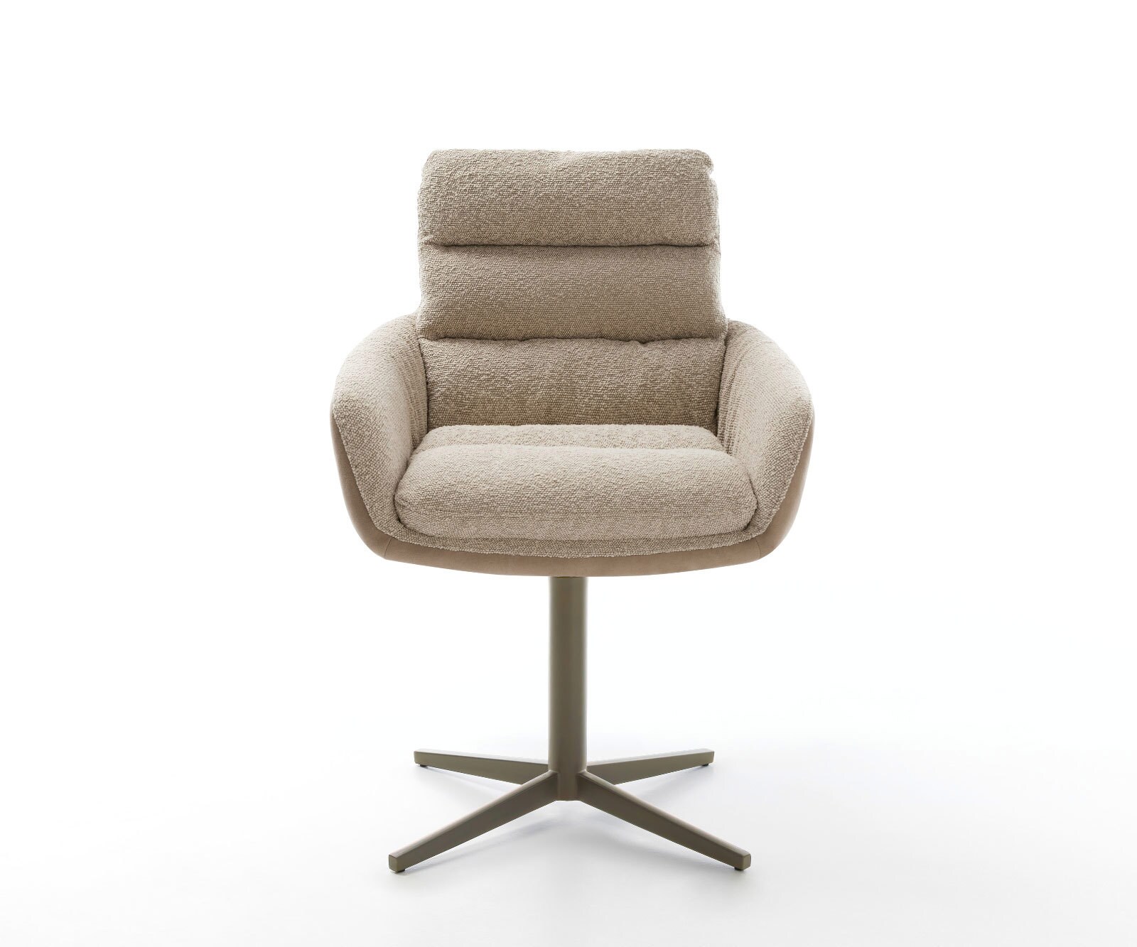 Draaistoel Abelia-Flex met armleuning materiaalmix mud kruispoot afwerking met titanium 360° draaibaar 2