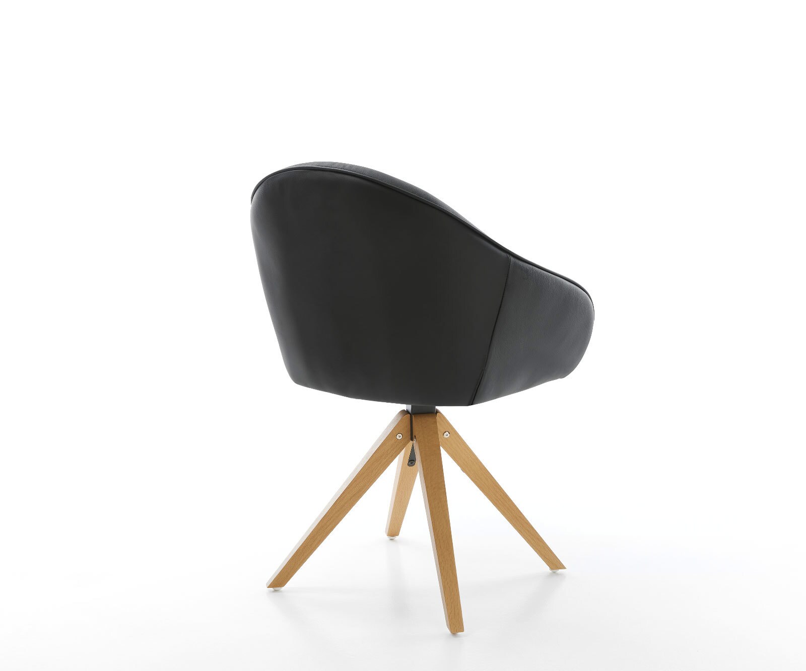 Eetkamerstoel Gaio-Flex echt leer zwart houten frame hoekig natuur 4 Eetkamerstoel Gaio-Flex echt leer zwart houten frame hoekig natuur 4