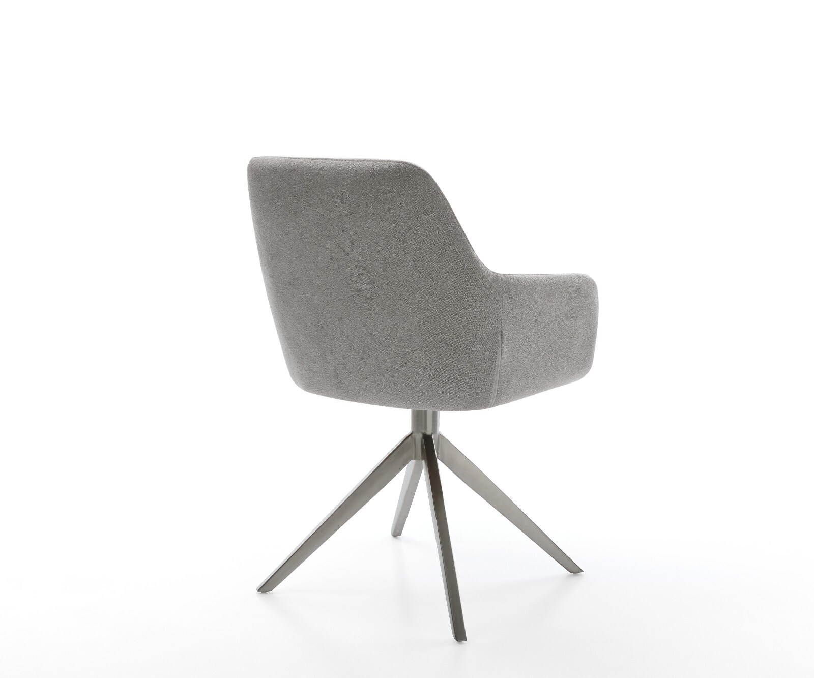 Draaistoel Pejo-Flex zachte stof met structuur grijs kruisframe breed grafiet 360° draaibaar rocker-functie pocketveer kern 5