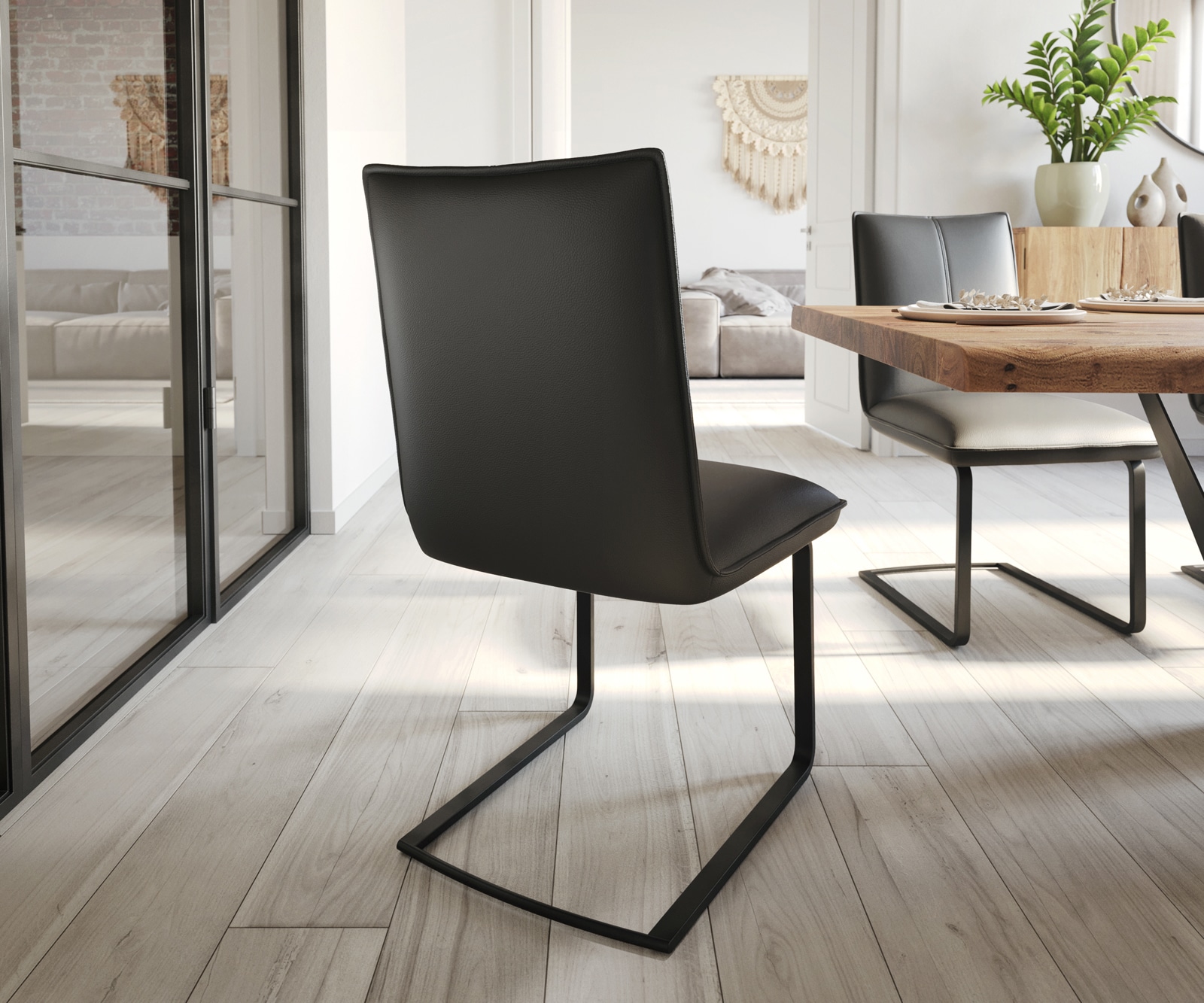 Sledemodel Lelio-Flex echt leer zwart sledemodel vlak zwart pocketveer kern 4 Sledemodel Lelio-Flex echt leer zwart sledemodel vlak zwart pocketveer kern 4