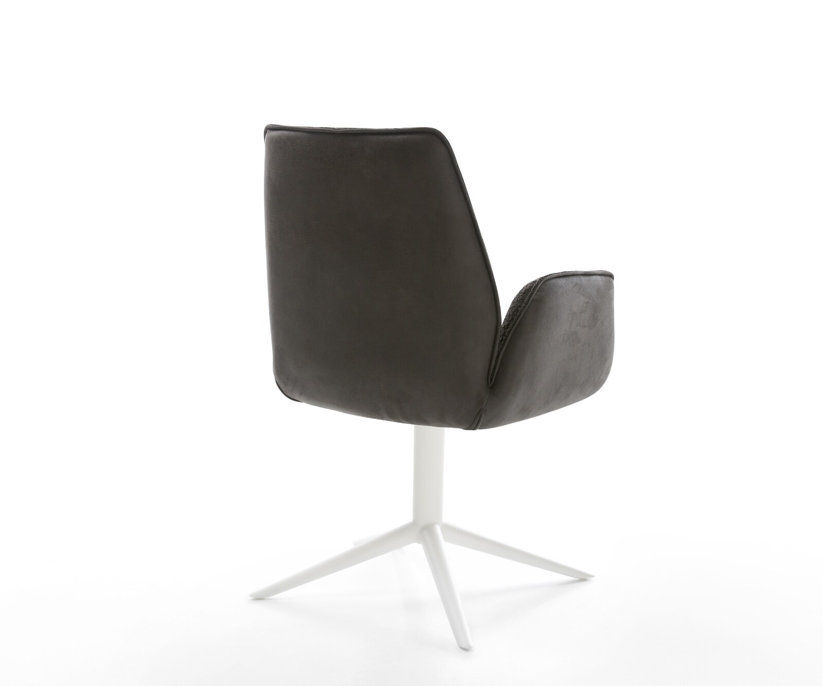 Draaistoel Zoa-Flex materiaalmix zwart kruispoot wit 360° draaibaar rocker-functie pocketveer kern 5