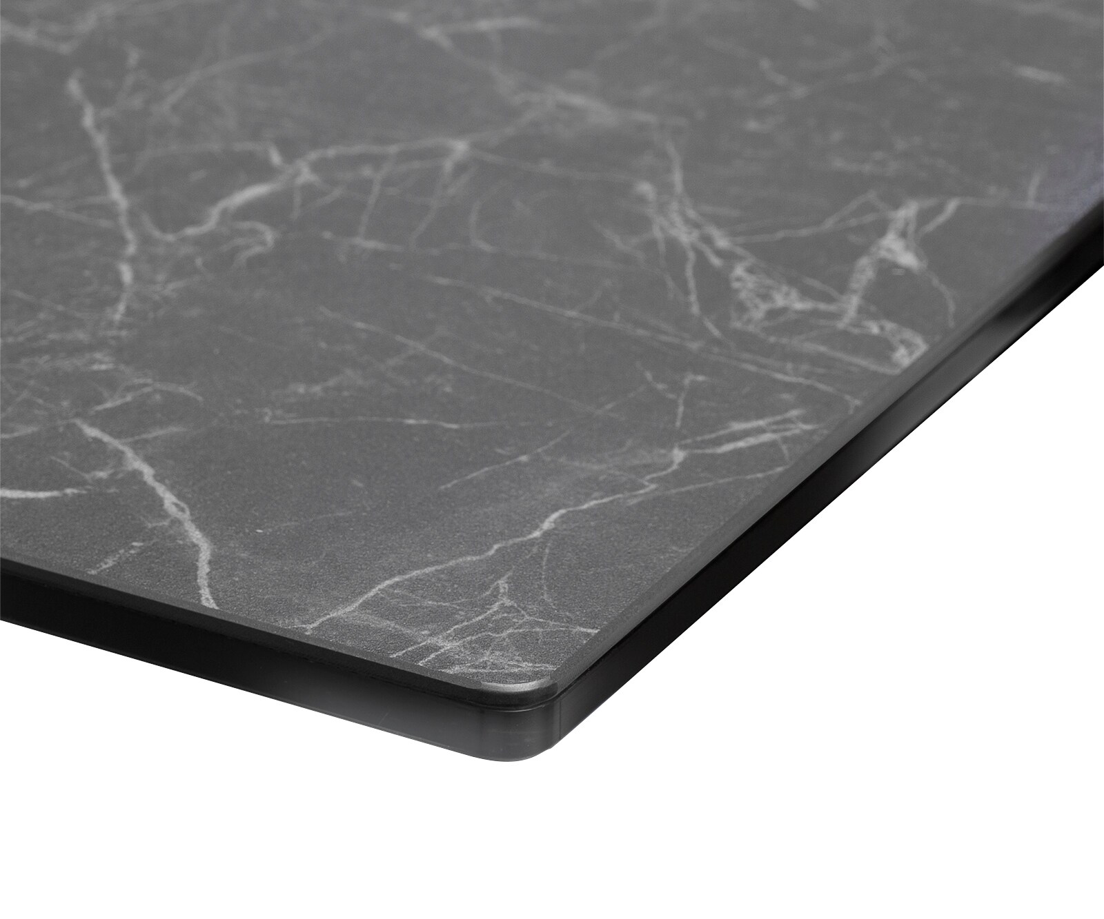 Eetkamertafel Edge 180-220x100 keramiek Laminam®Nero Greco grijs Wave RVS uitschuifbaar 4